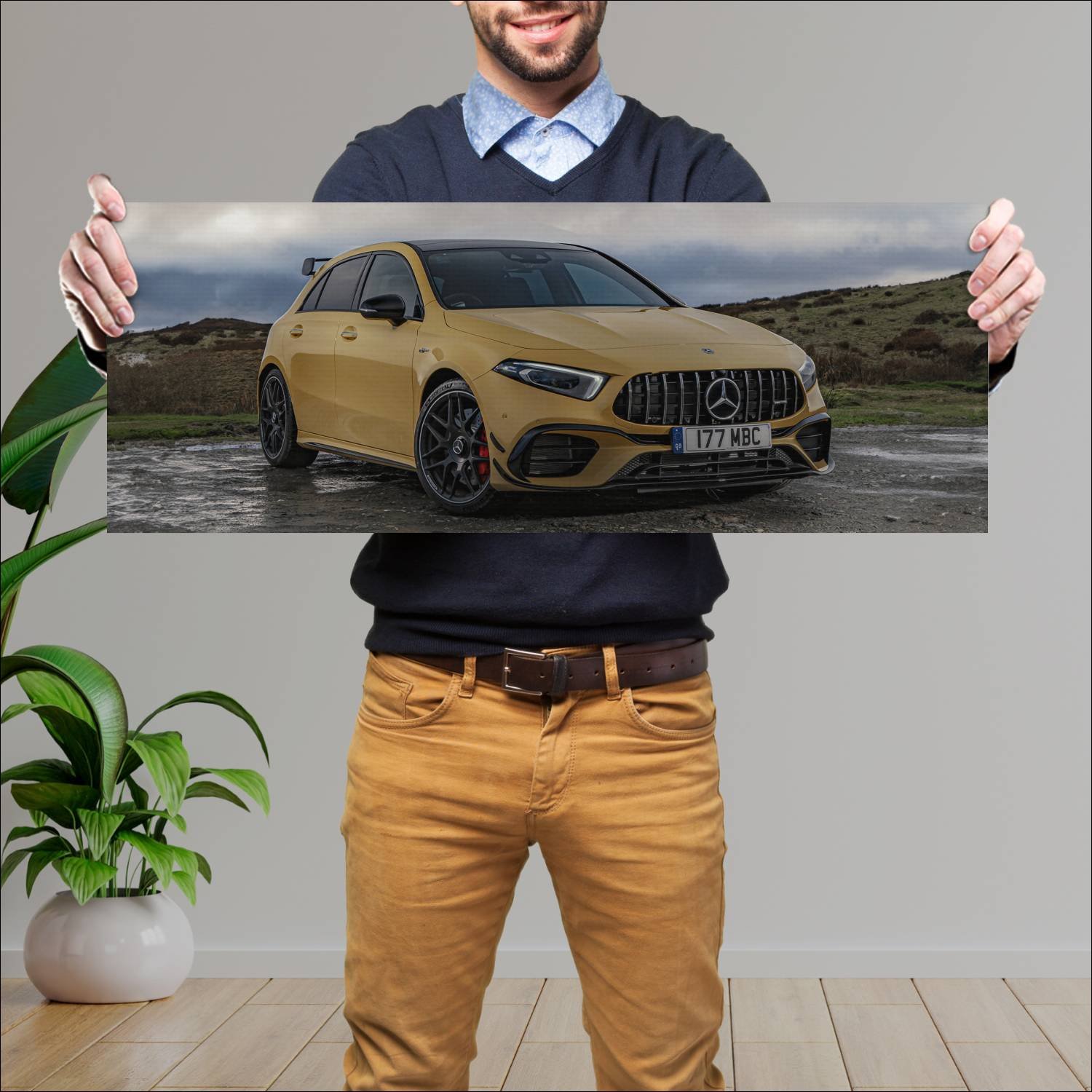 Cuadro grande 30x80cm 2019 mercedes amg a 45 s aer 119 Mercedes Benz