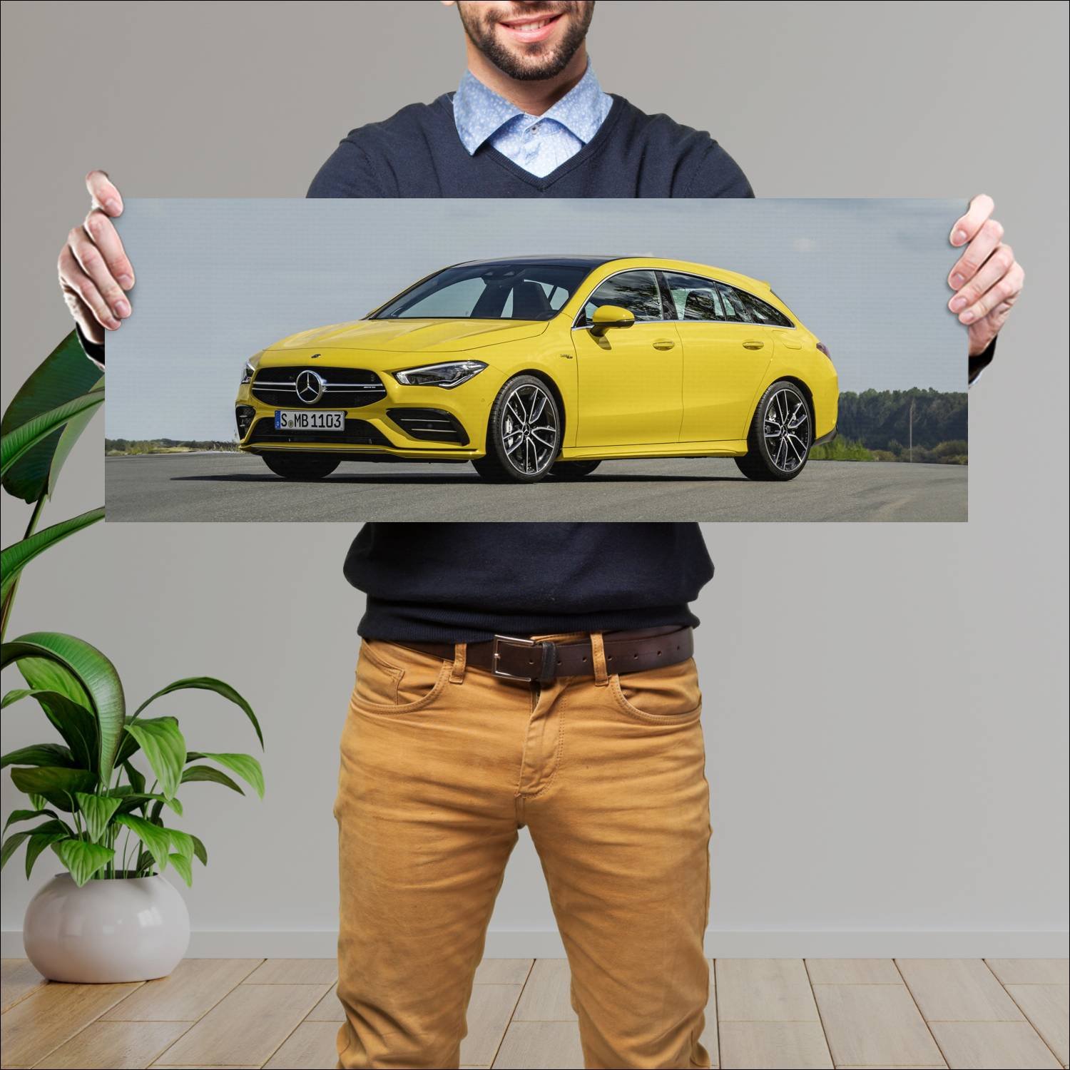 Cuadro grande 30x80cm 2019 mercedes amg cla 35 sho 126 Mercedes Benz