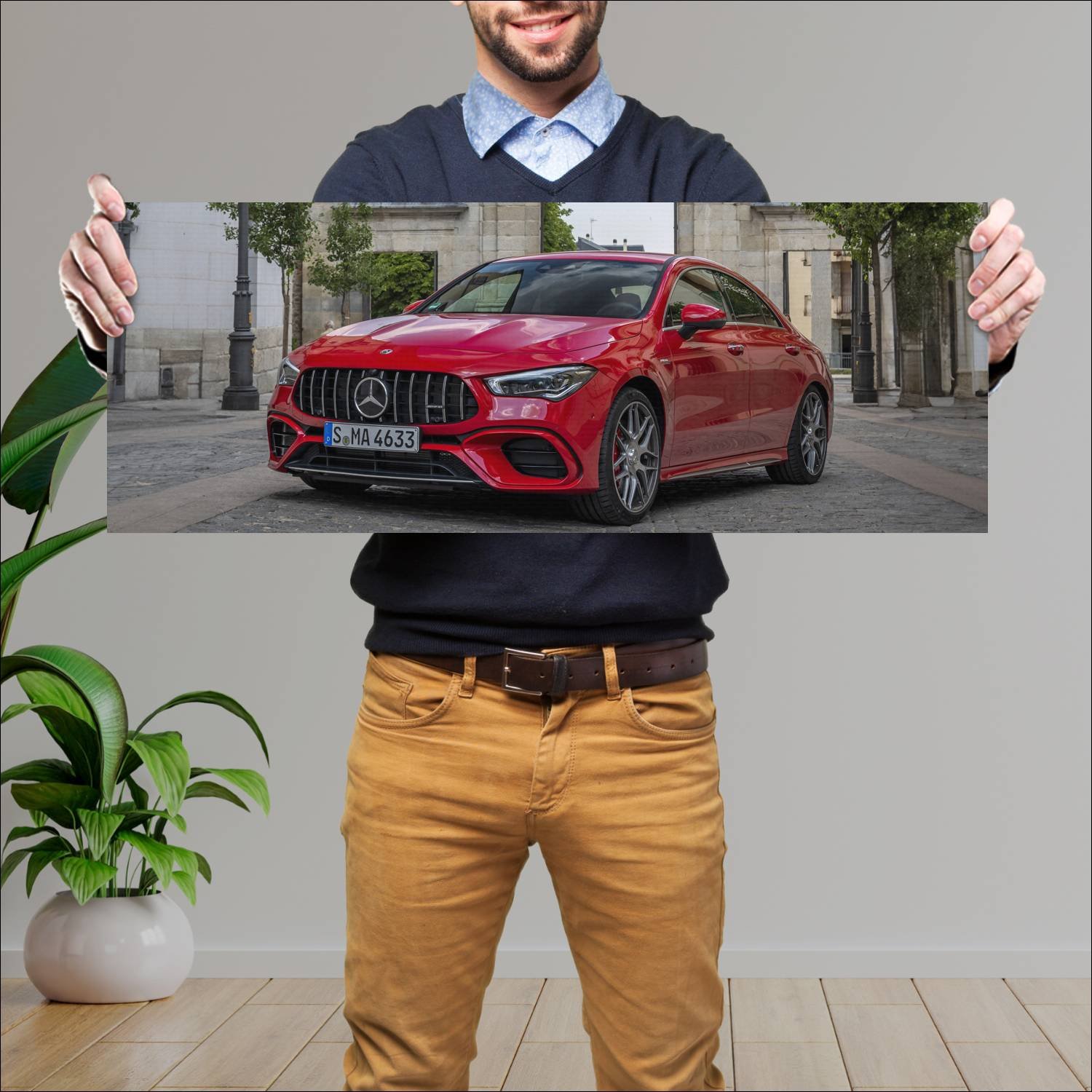 Cuadro grande 30x80cm 2019 mercedes amg cla 45 s 9 129 Mercedes Benz