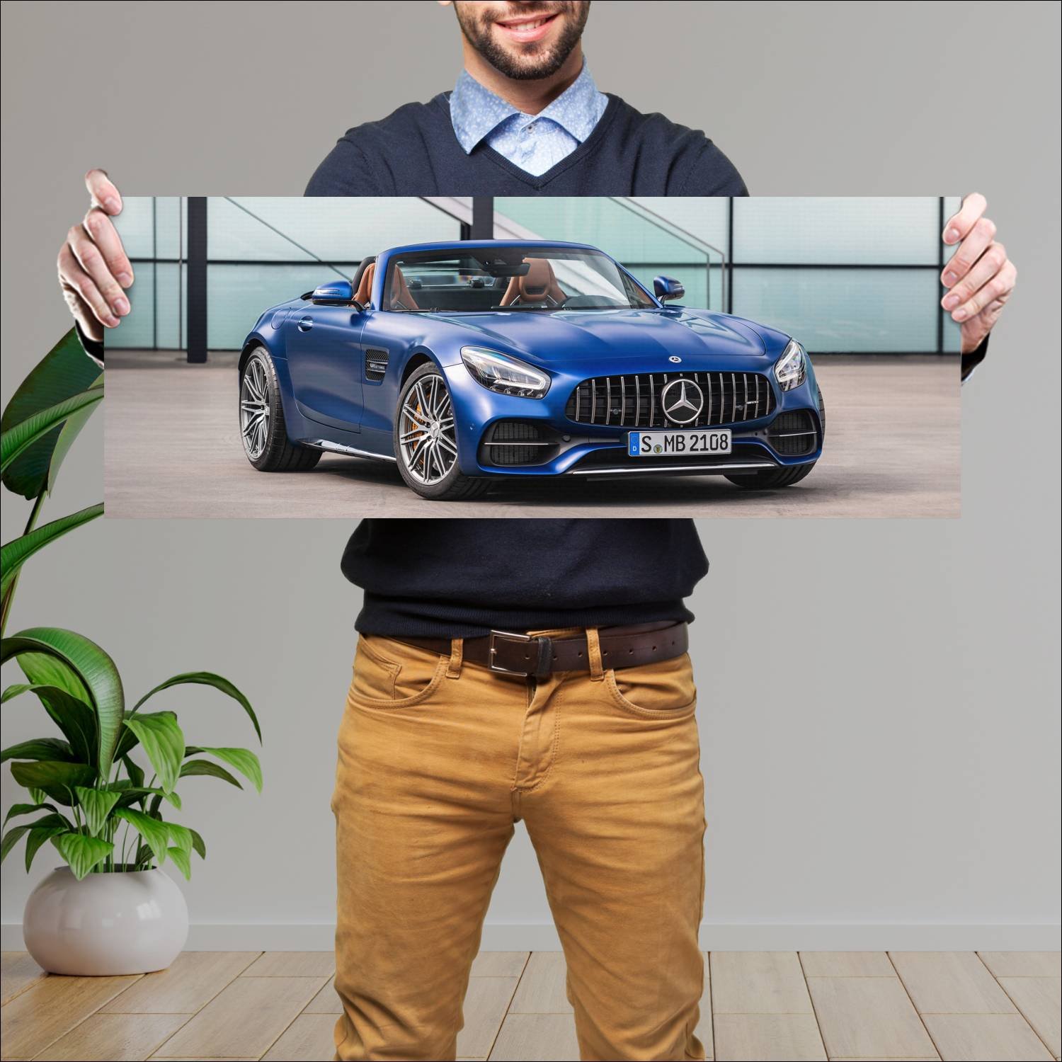 Cuadro grande 30x80cm 2019 mercedes amg gt c roads 155 Mercedes Benz