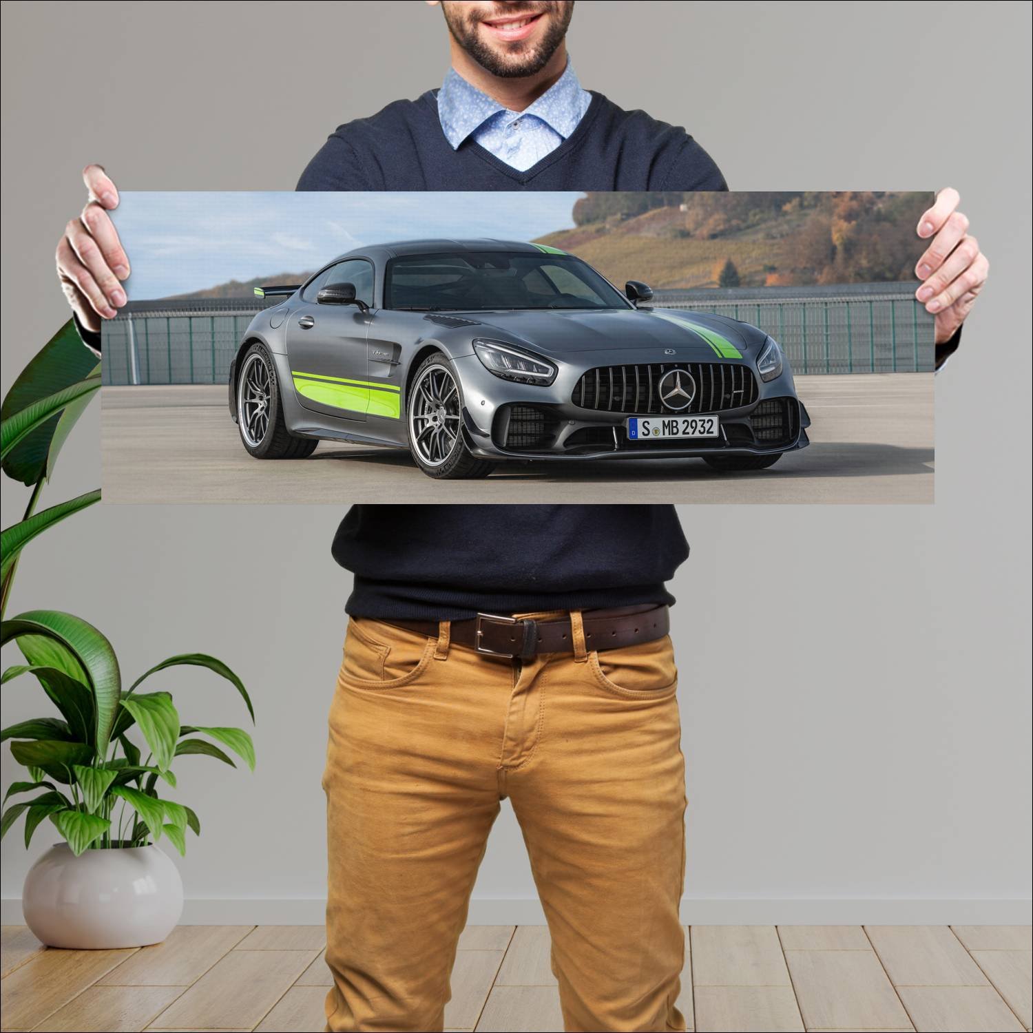 Cuadro grande 30x80cm 2019 mercedes amg gt r pro 8 159 Mercedes Benz