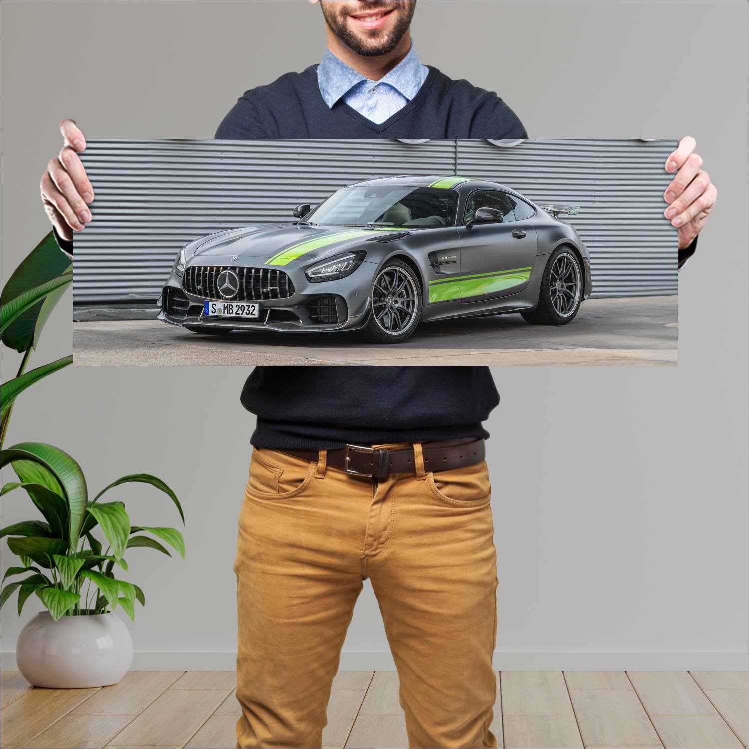 Cuadro grande 30x80cm 2019 mercedes amg gt r pro 8 160 Mercedes Benz