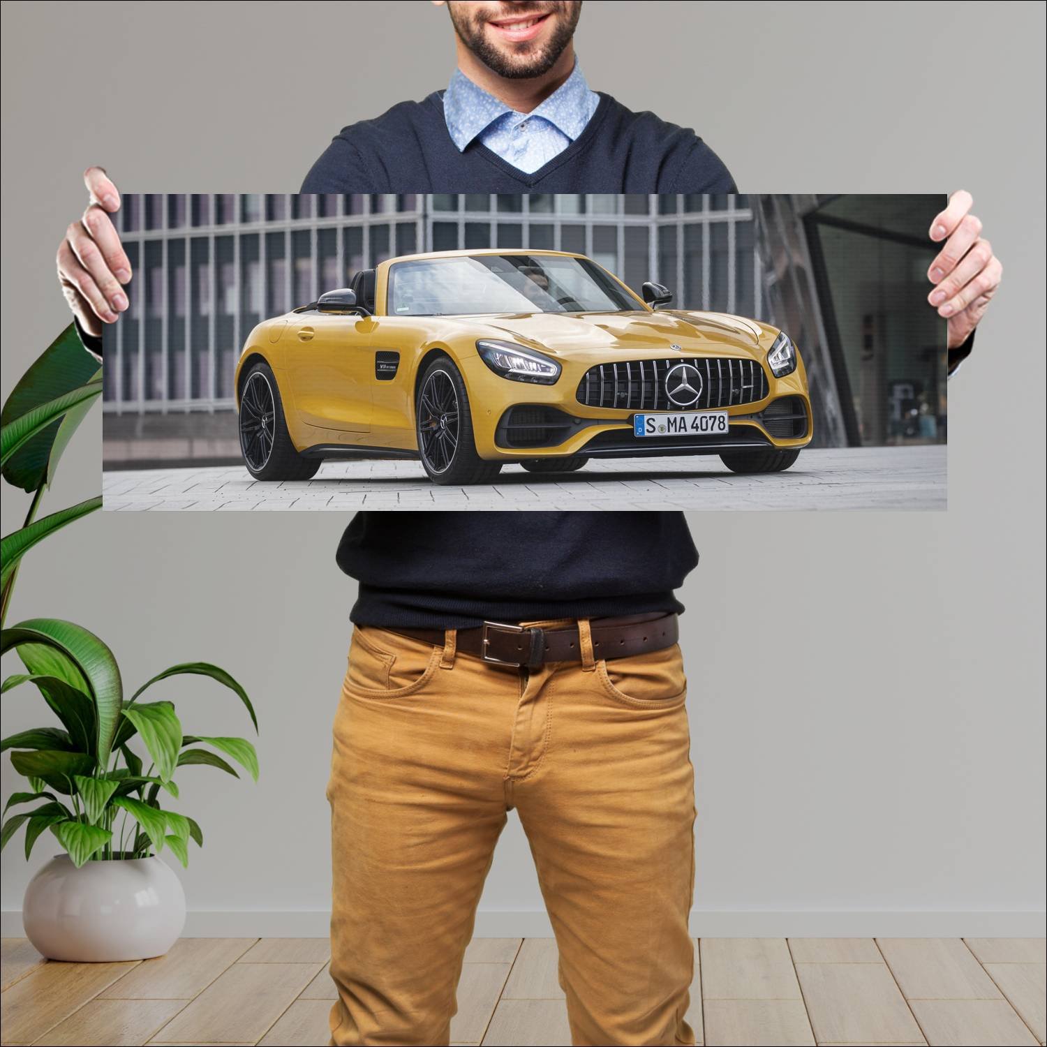 Cuadro grande 30x80cm 2019 mercedes amg gt s roads 164 Mercedes Benz