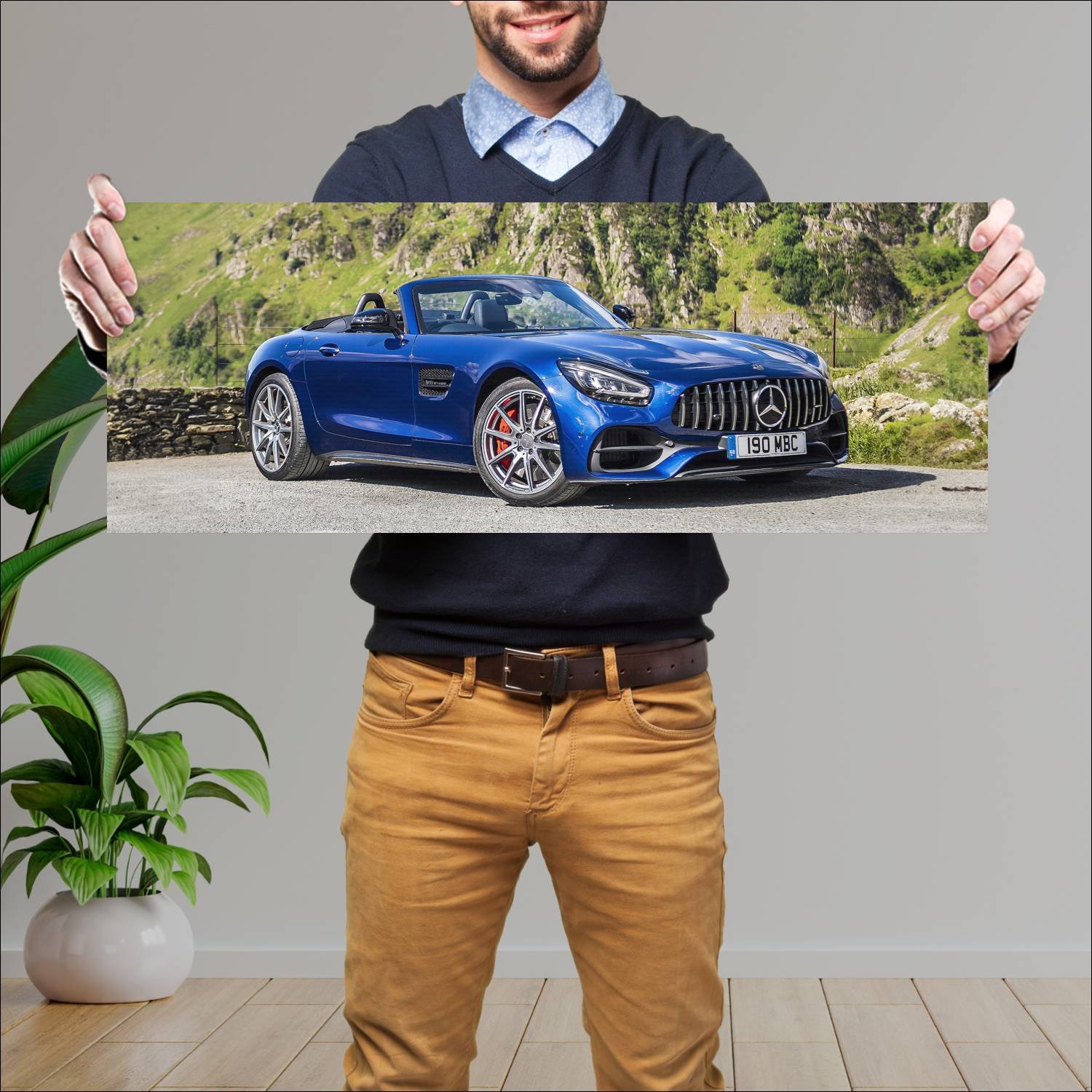 Cuadro grande 30x80cm 2019 mercedes amg gt s roads 165 Mercedes Benz