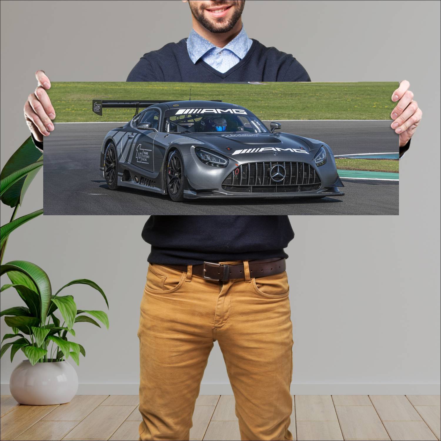 Cuadro grande 30x80cm 2019 mercedes amg gt3 auto 166 Mercedes Benz