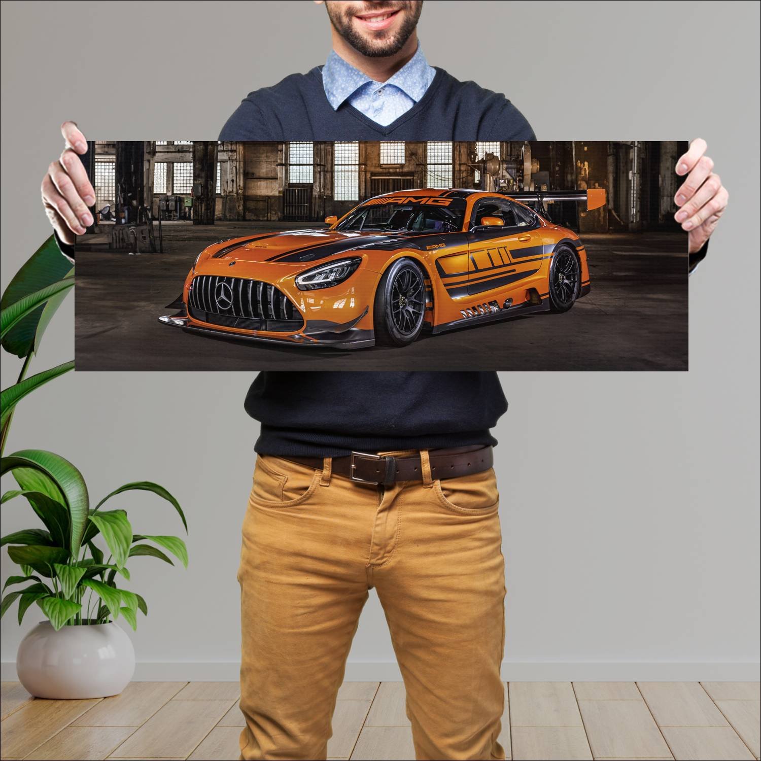 Cuadro grande 30x80cm 2019 mercedes amg gt3 auto 167 Mercedes Benz