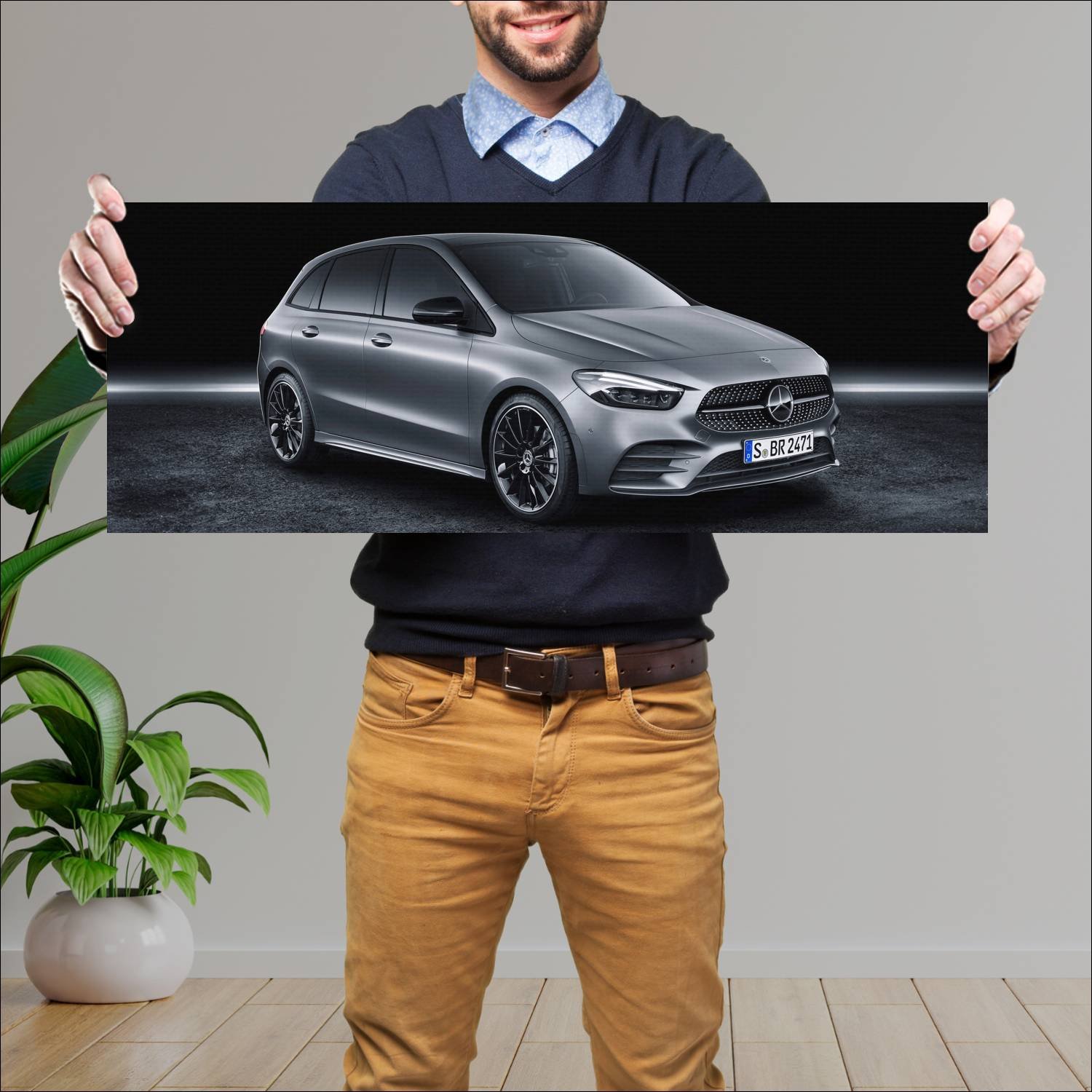 Cuadro grande 30x80cm 2019 mercedes benz b class a 181 Mercedes Benz