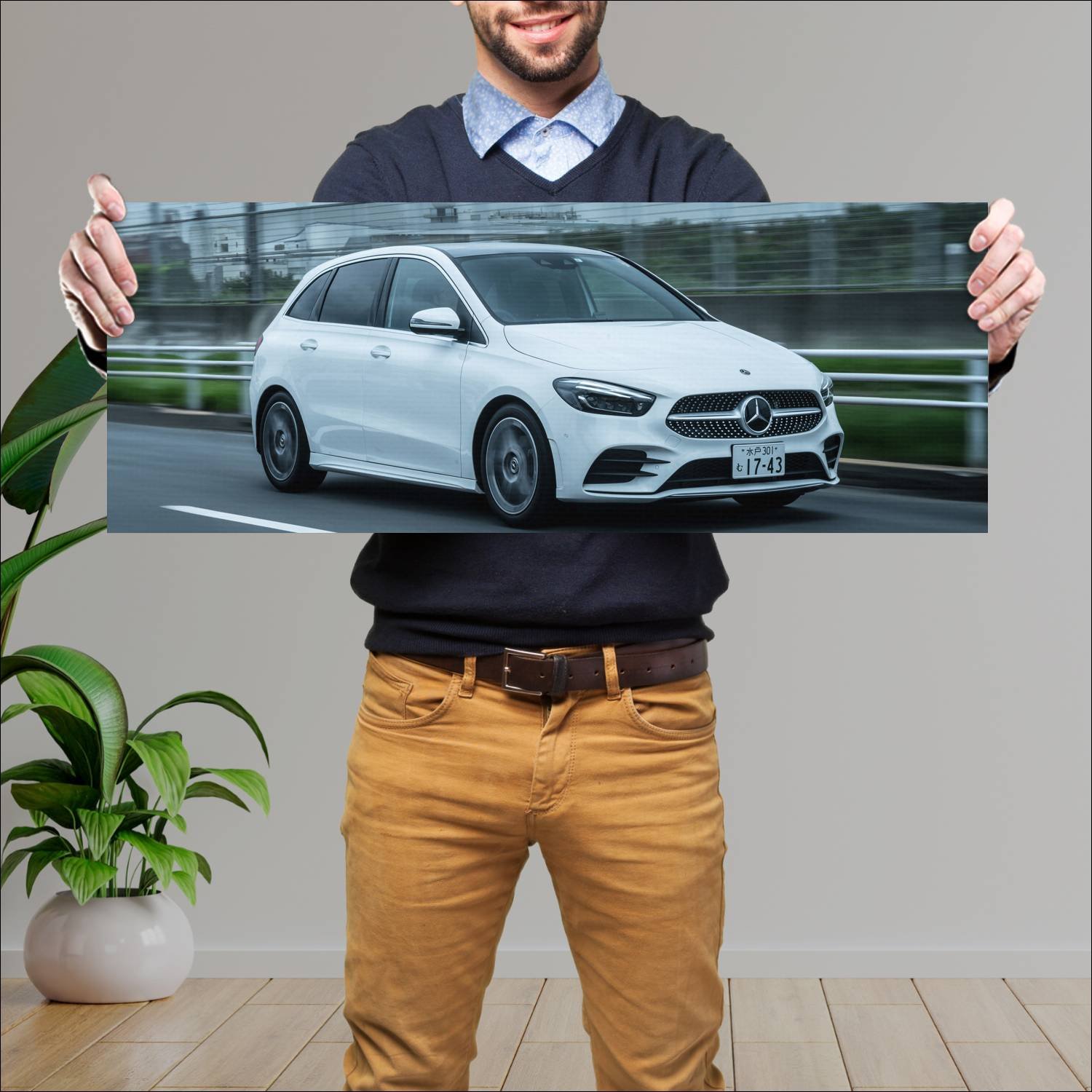 Cuadro grande 30x80cm 2019 mercedes benz b class a 182 Mercedes Benz
