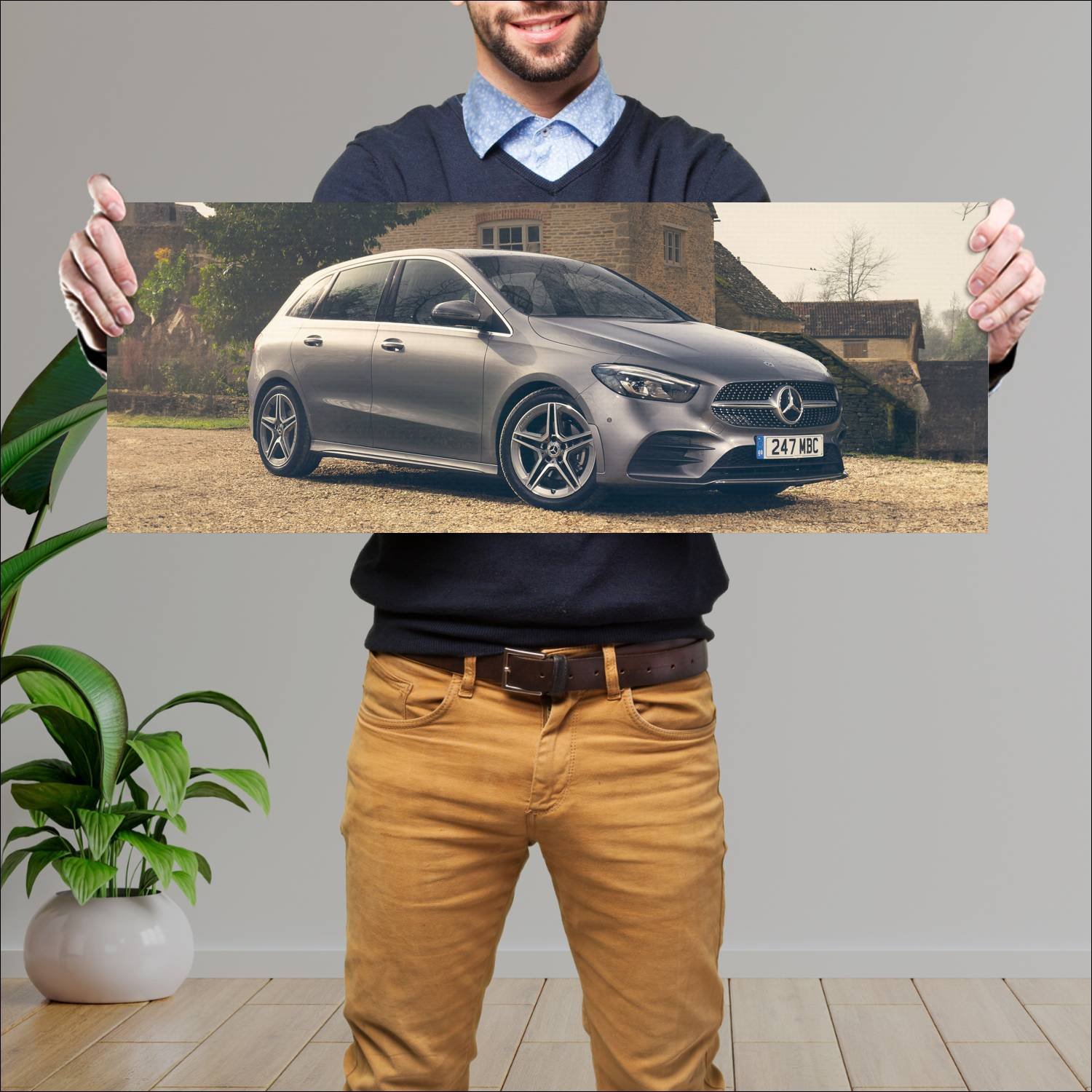Cuadro grande 30x80cm 2019 mercedes benz b class a 183 Mercedes Benz