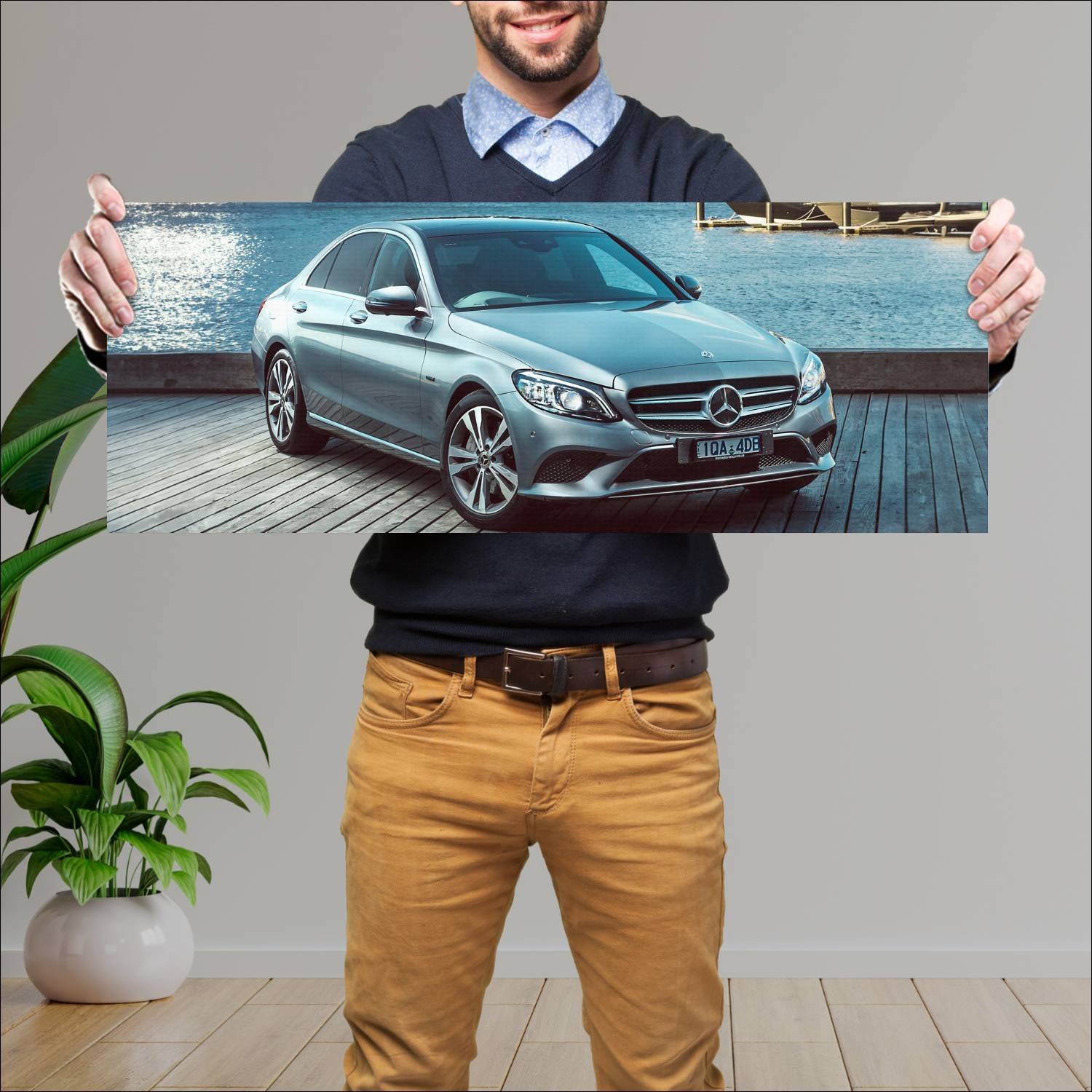 Cuadro grande 30x80cm 2019 mercedes benz c class p 191 Mercedes Benz