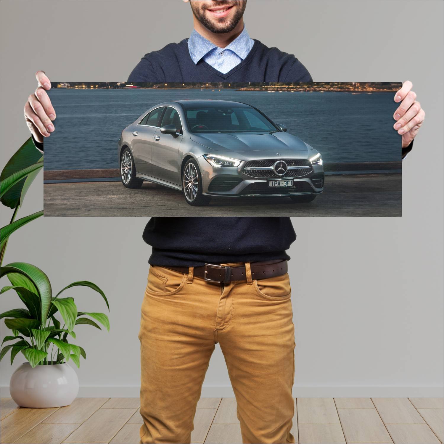 Cuadro grande 30x80cm 2019 mercedes benz cla class 196 Mercedes Benz