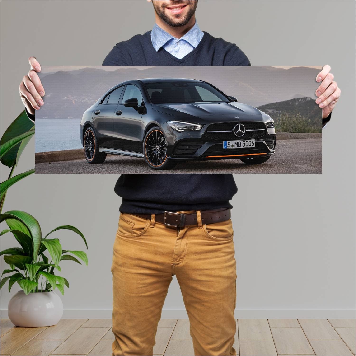 Cuadro grande 30x80cm 2019 mercedes benz cla class 199 Mercedes Benz