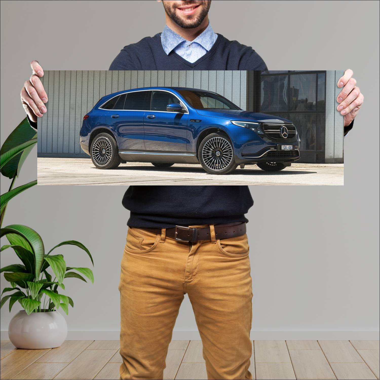 Cuadro grande 30x80cm 2019 mercedes benz eqc amg l 212 Mercedes Benz