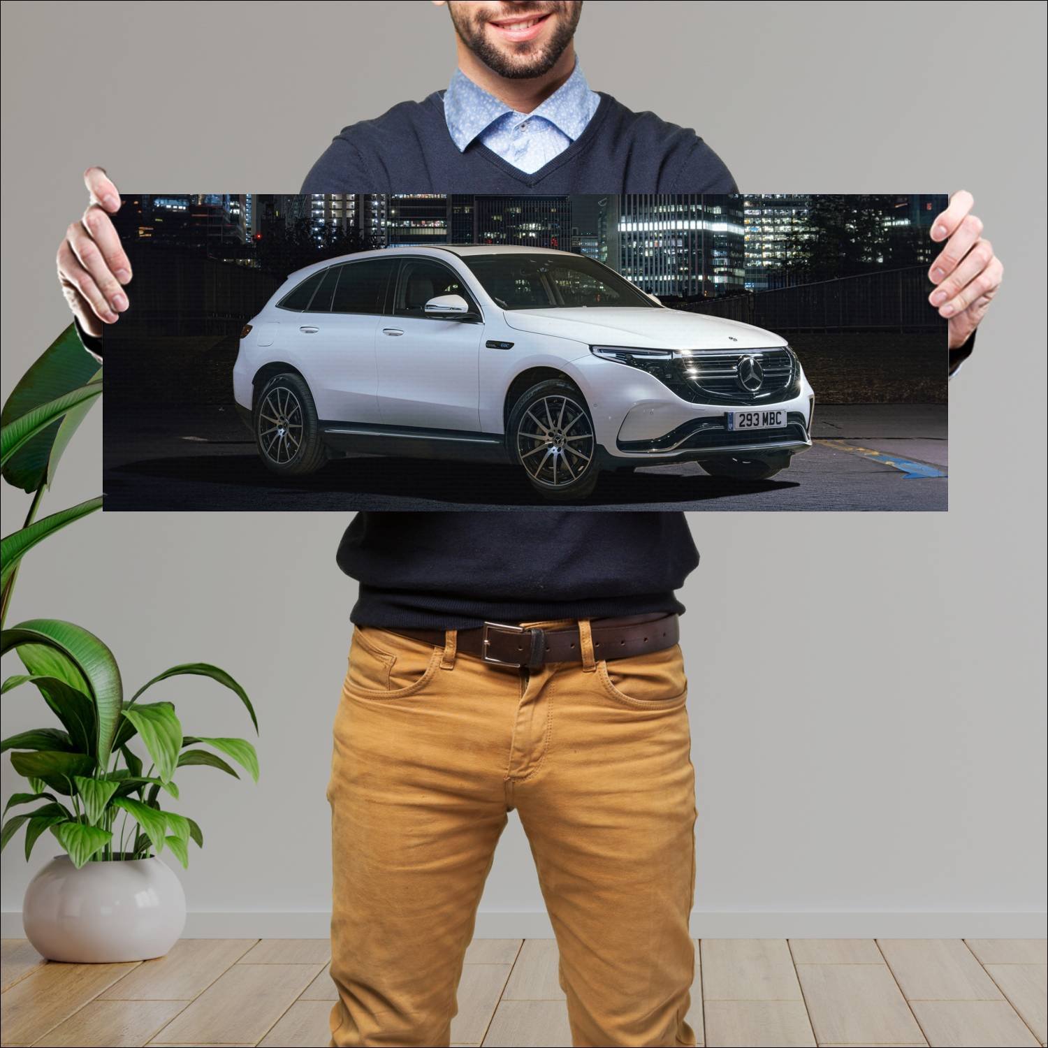 Cuadro grande 30x80cm 2019 mercedes benz eqc amg l 213 Mercedes Benz