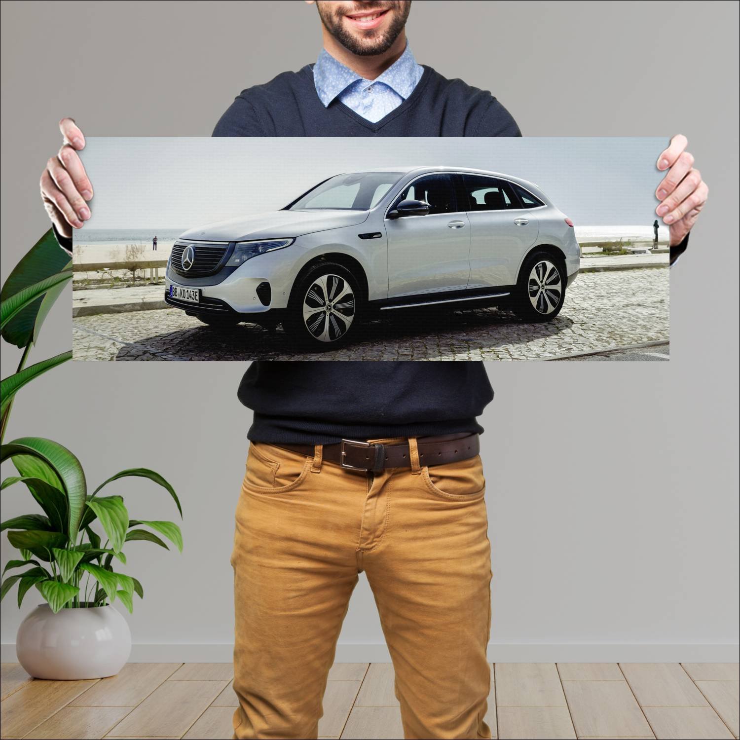 Cuadro grande 30x80cm 2019 mercedes benz eqc editi 214 Mercedes Benz