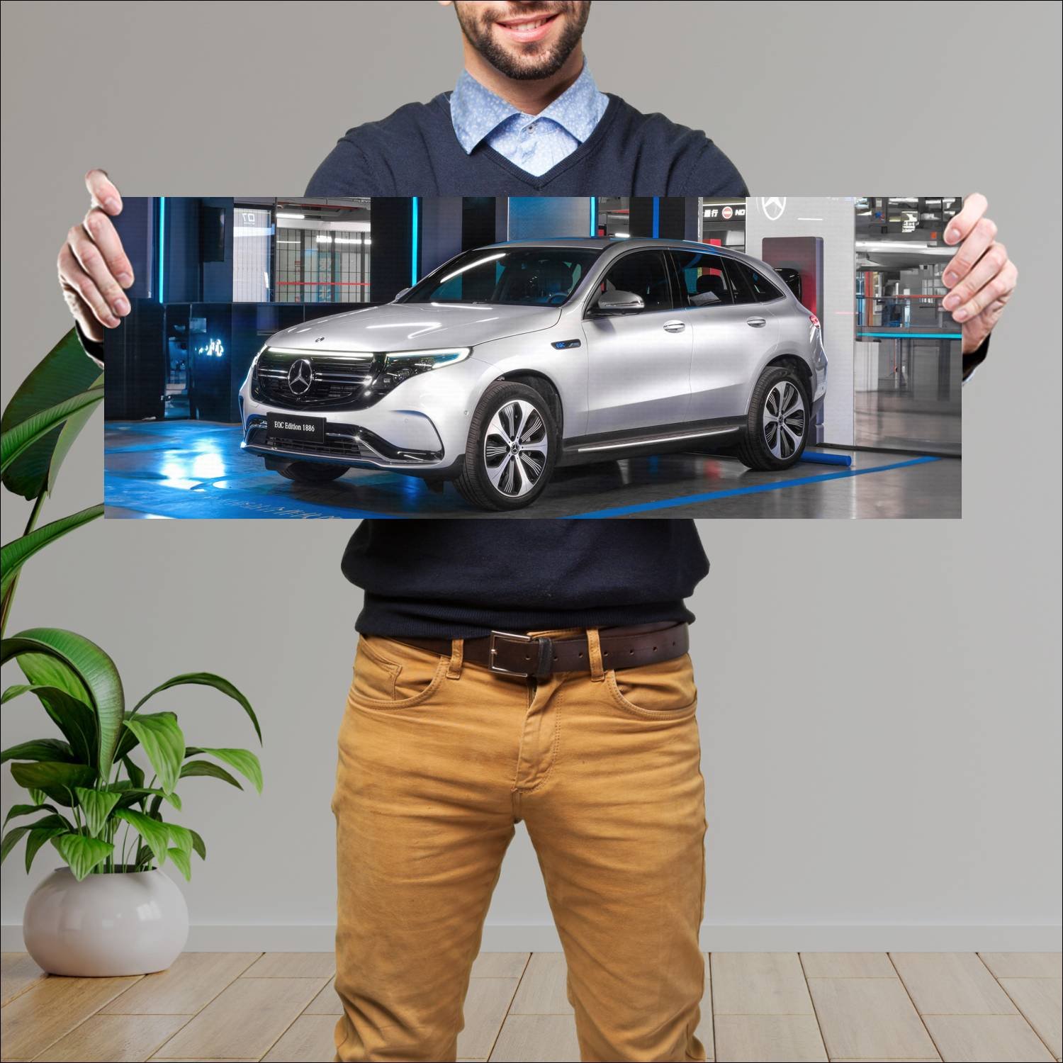 Cuadro grande 30x80cm 2019 mercedes benz eqc editi 215 Mercedes Benz