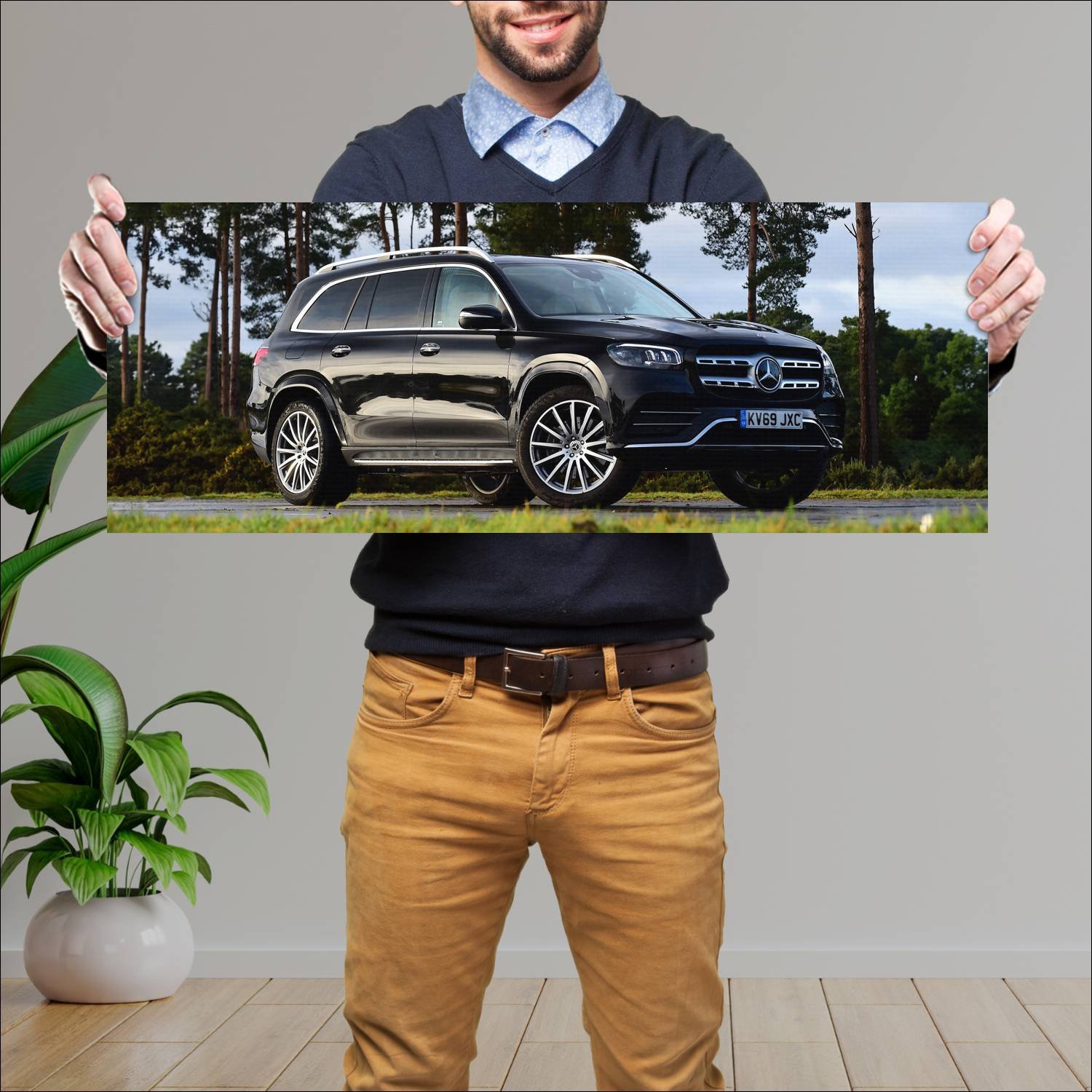 Cuadro grande 30x80cm 2019 mercedes benz gls class 261 Mercedes Benz