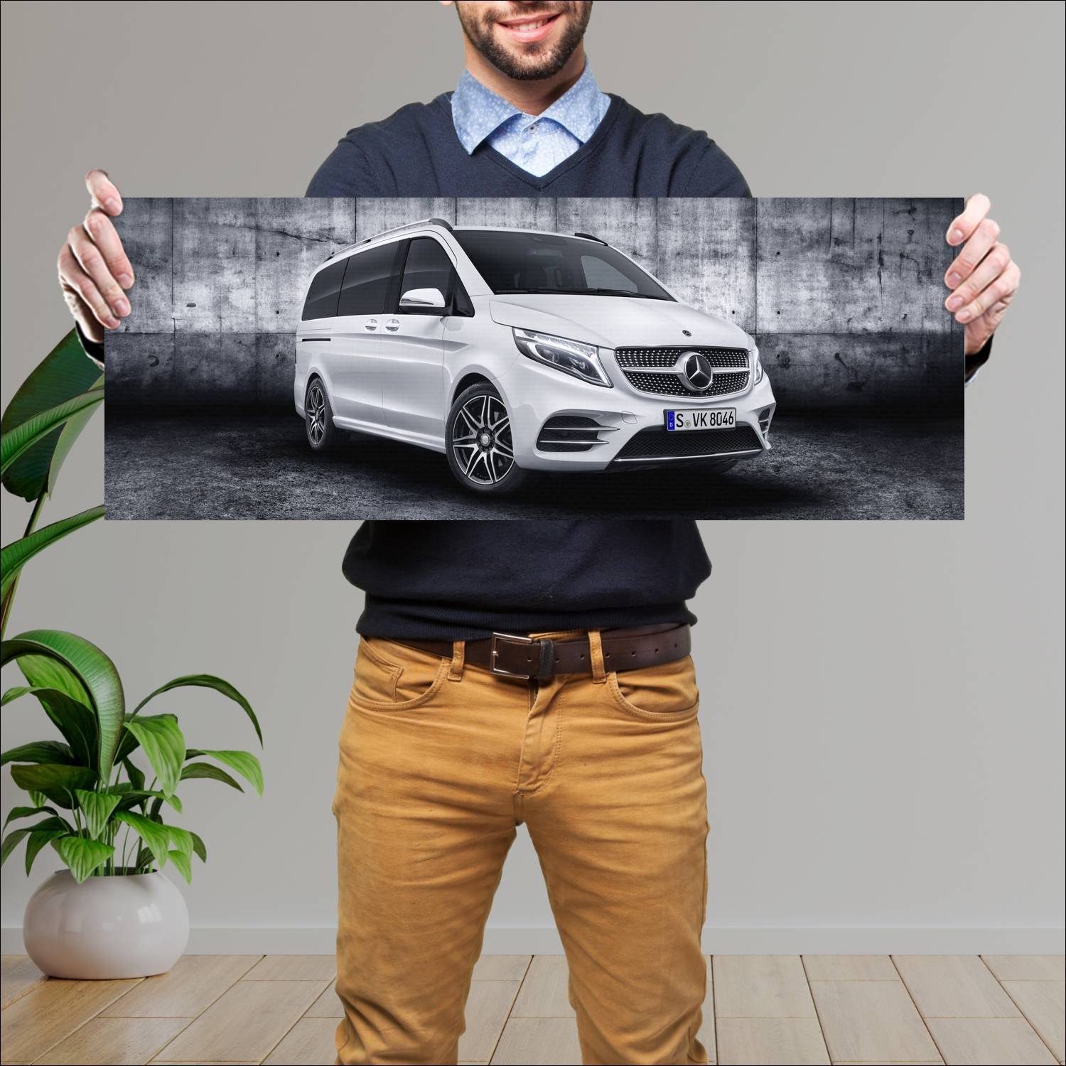 Cuadro grande 30x80cm 2019 mercedes benz v class a 265 Mercedes Benz
