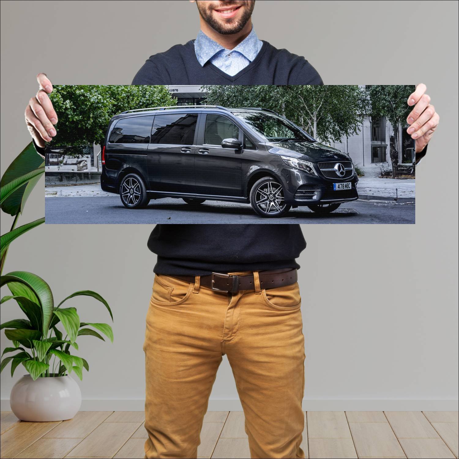 Cuadro grande 30x80cm 2019 mercedes benz v class a 268 Mercedes Benz