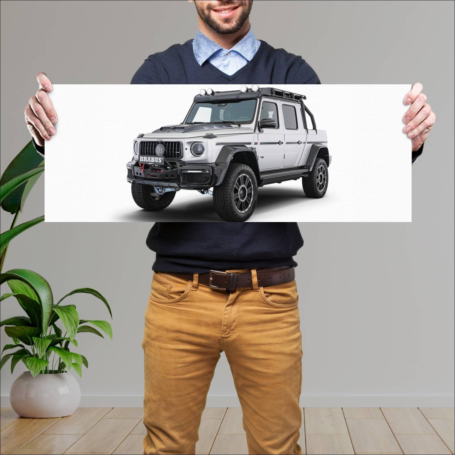Cuadro grande 30x80cm 2020 brabus 800 adventure xl 282 Mercedes Benz