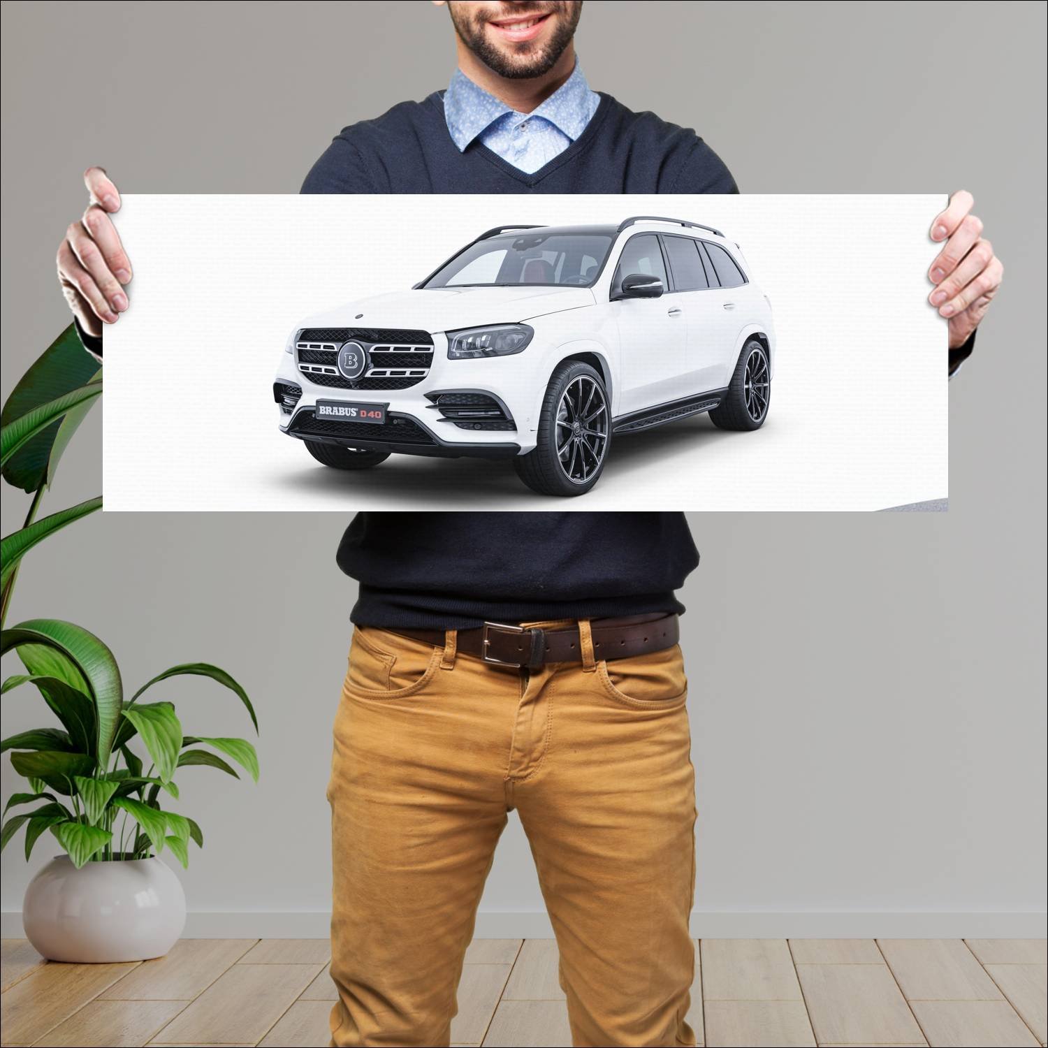 Cuadro grande 30x80cm 2020 brabus d40 based on gls 286 Mercedes Benz