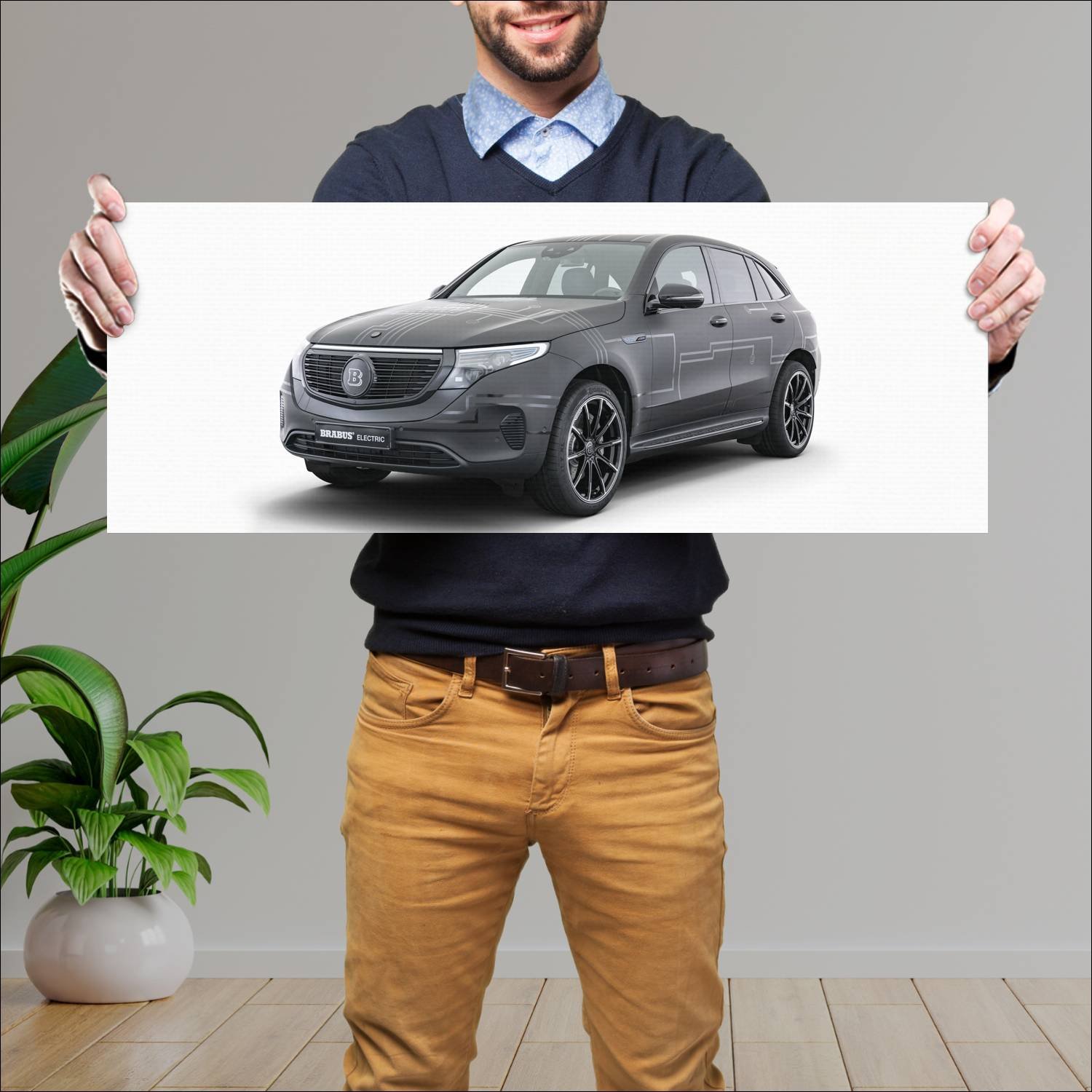 Cuadro grande 30x80cm 2020 brabus electric based o 287 Mercedes Benz