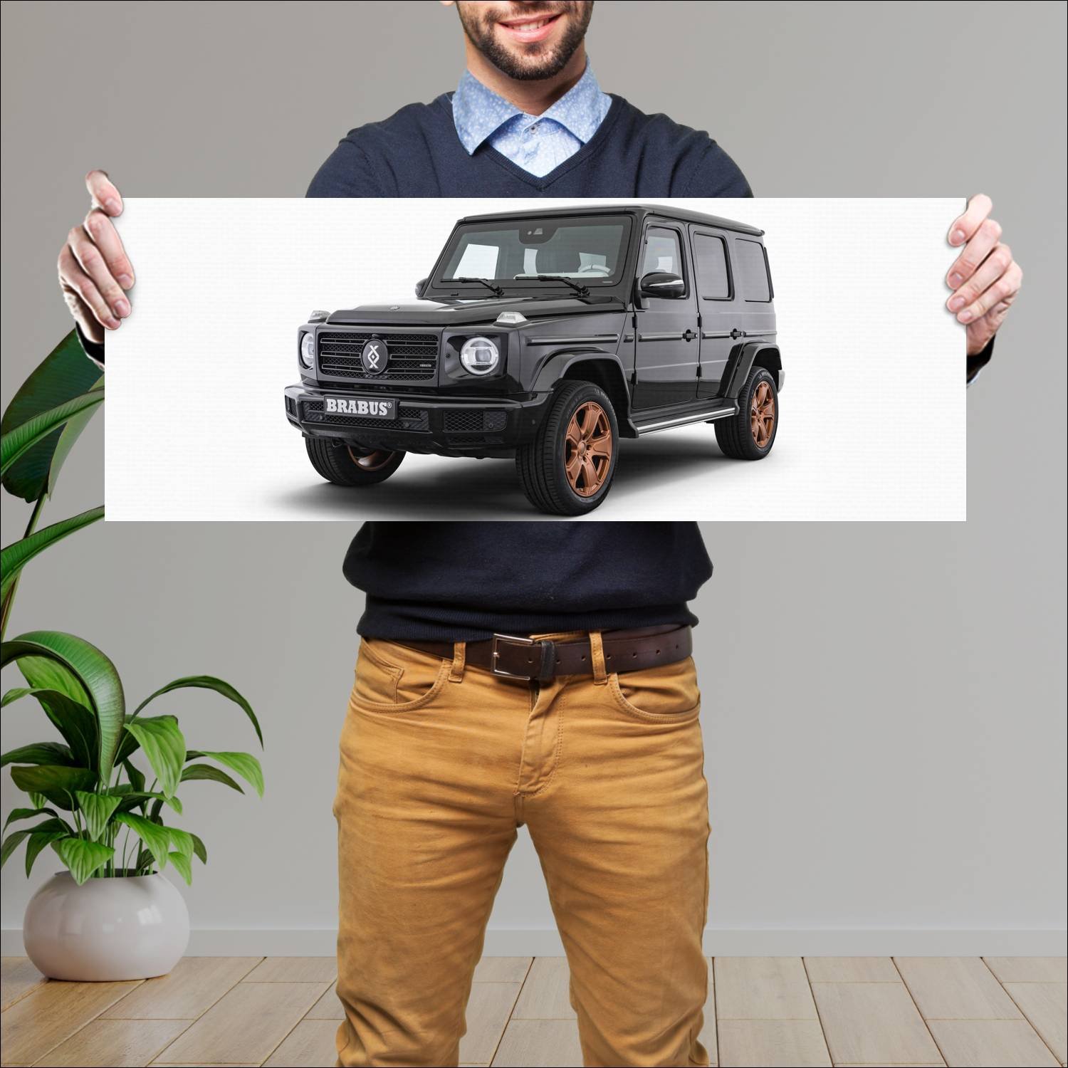 Cuadro grande 30x80cm 2020 brabus invicto pure bas 289 Mercedes Benz