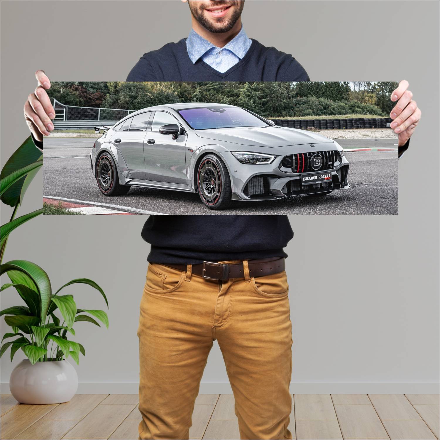 Cuadro grande 30x80cm 2020 brabus rocket 900 one o 290 Mercedes Benz