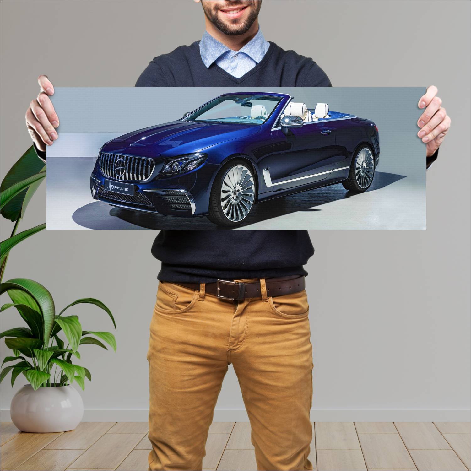 Cuadro grande 30x80cm 2020 hofele he cabriolet 115 291 Mercedes Benz