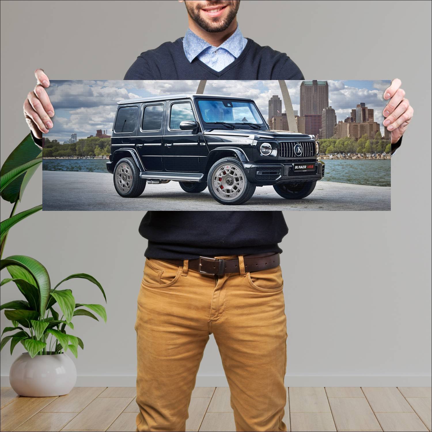 Cuadro grande 30x80cm 2020 klassen bunker vr8 Mercedes Benz
