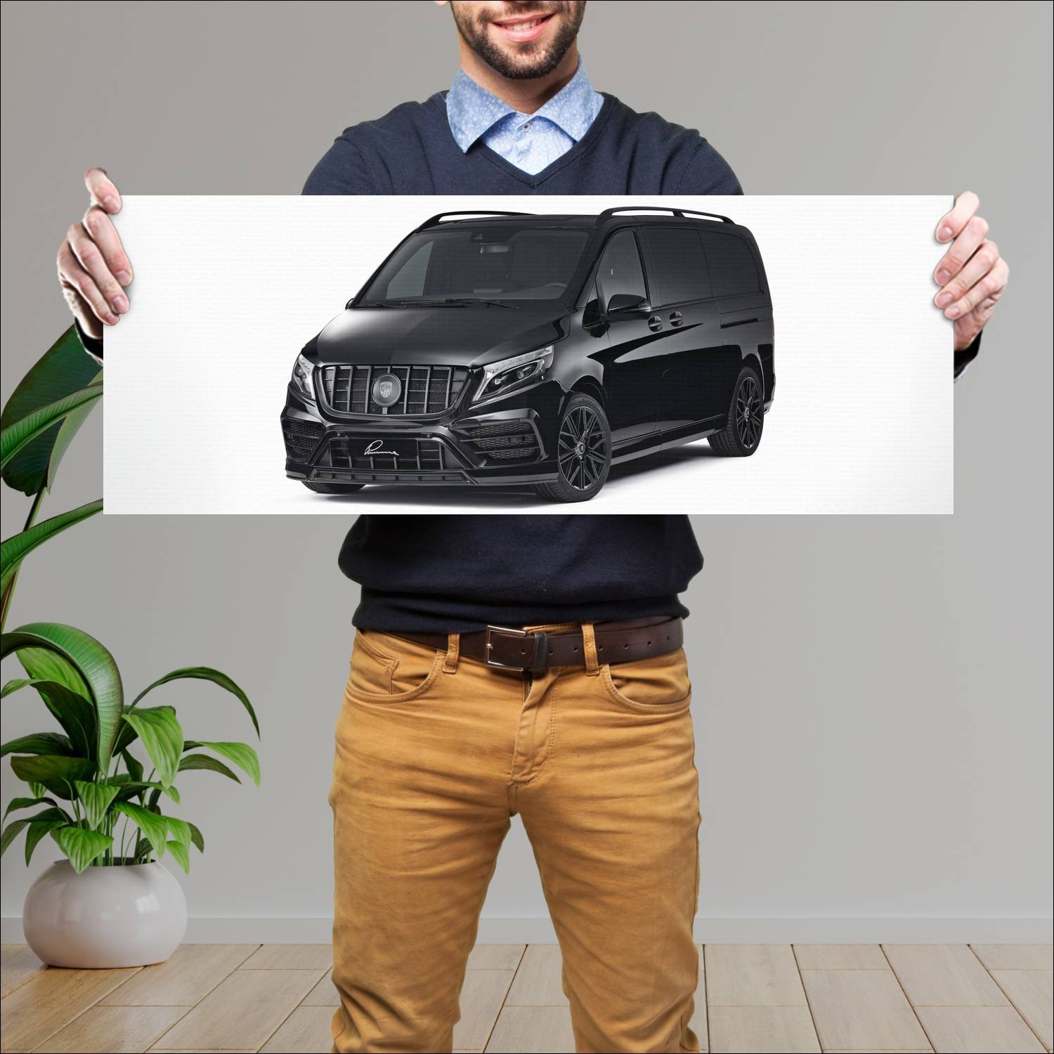 Cuadro grande 30x80cm 2020 lumma clr v auto 297 Mercedes Benz