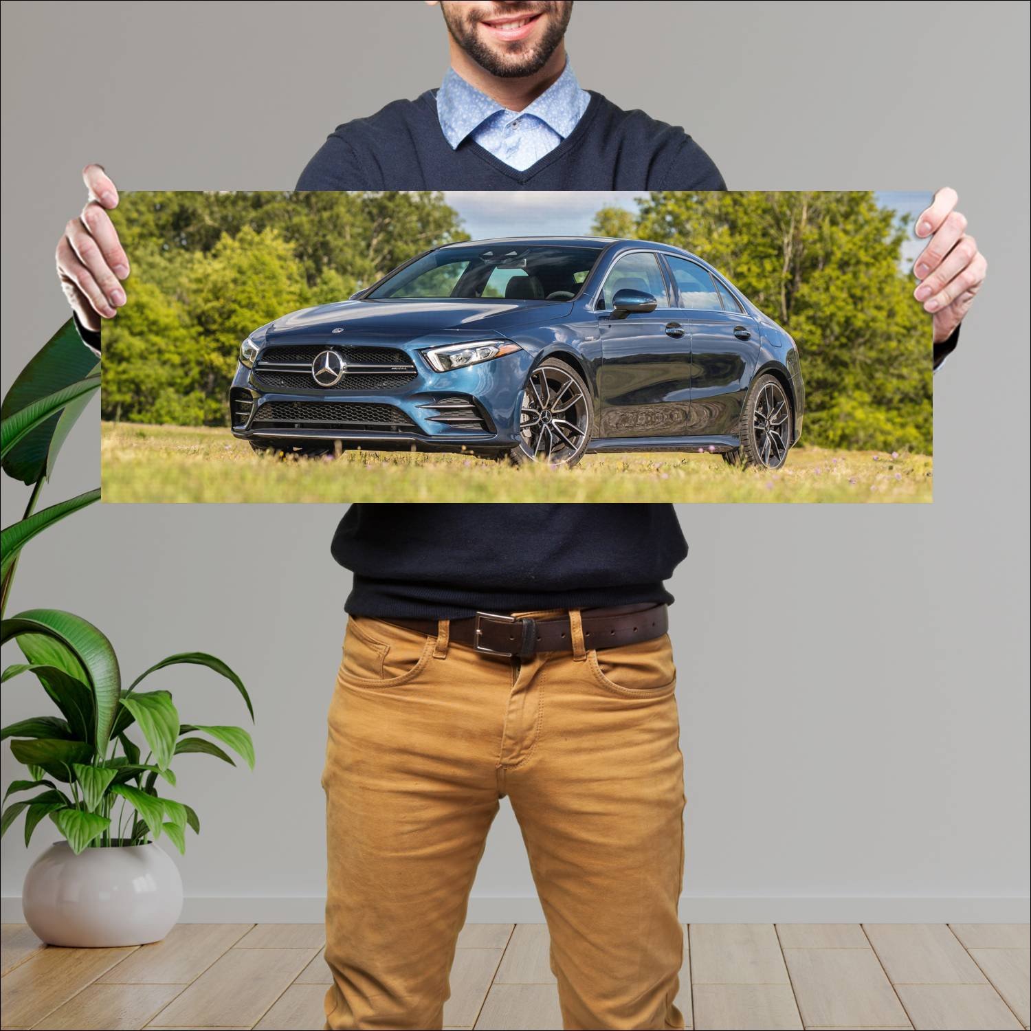 Cuadro grande 30x80cm 2020 mercedes amg a 35 sedan 300 Mercedes Benz