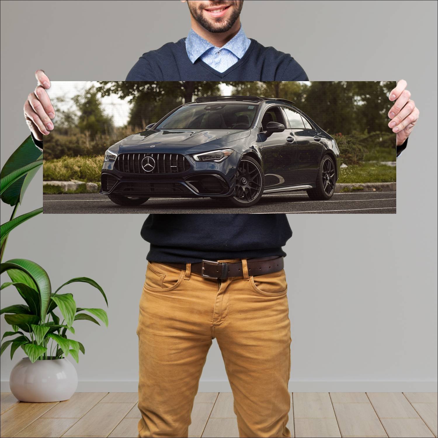 Cuadro grande 30x80cm 2020 mercedes amg cla 45 aer 307 Mercedes Benz