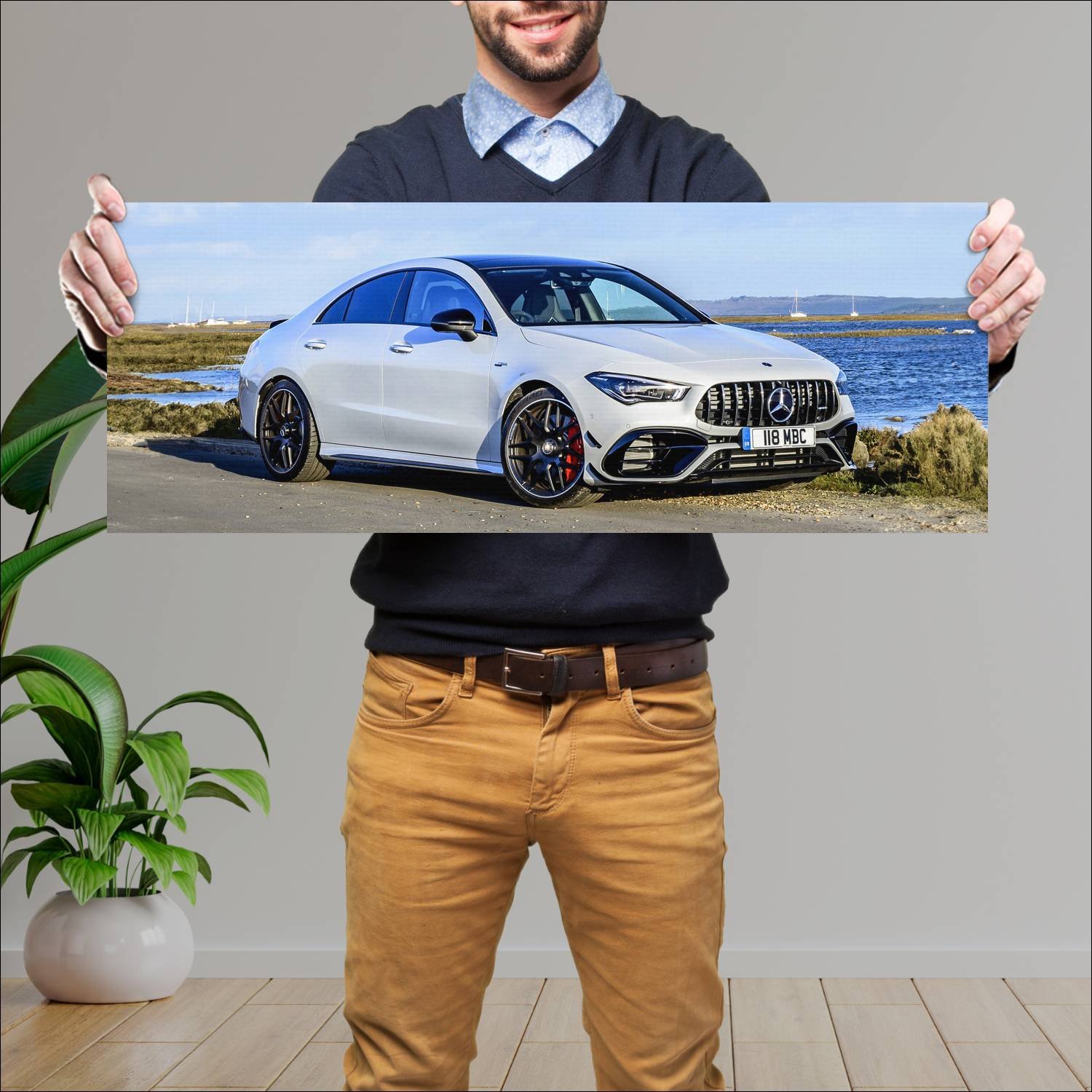 Cuadro grande 30x80cm 2020 mercedes amg cla 45 s a 309 Mercedes Benz
