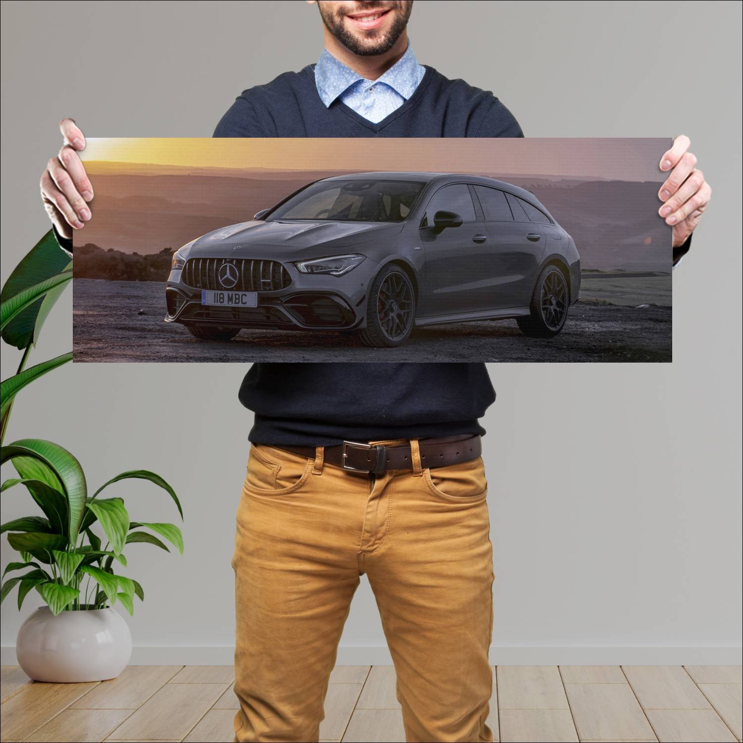 Cuadro grande 30x80cm 2020 mercedes amg cla 45 s s 311 Mercedes Benz