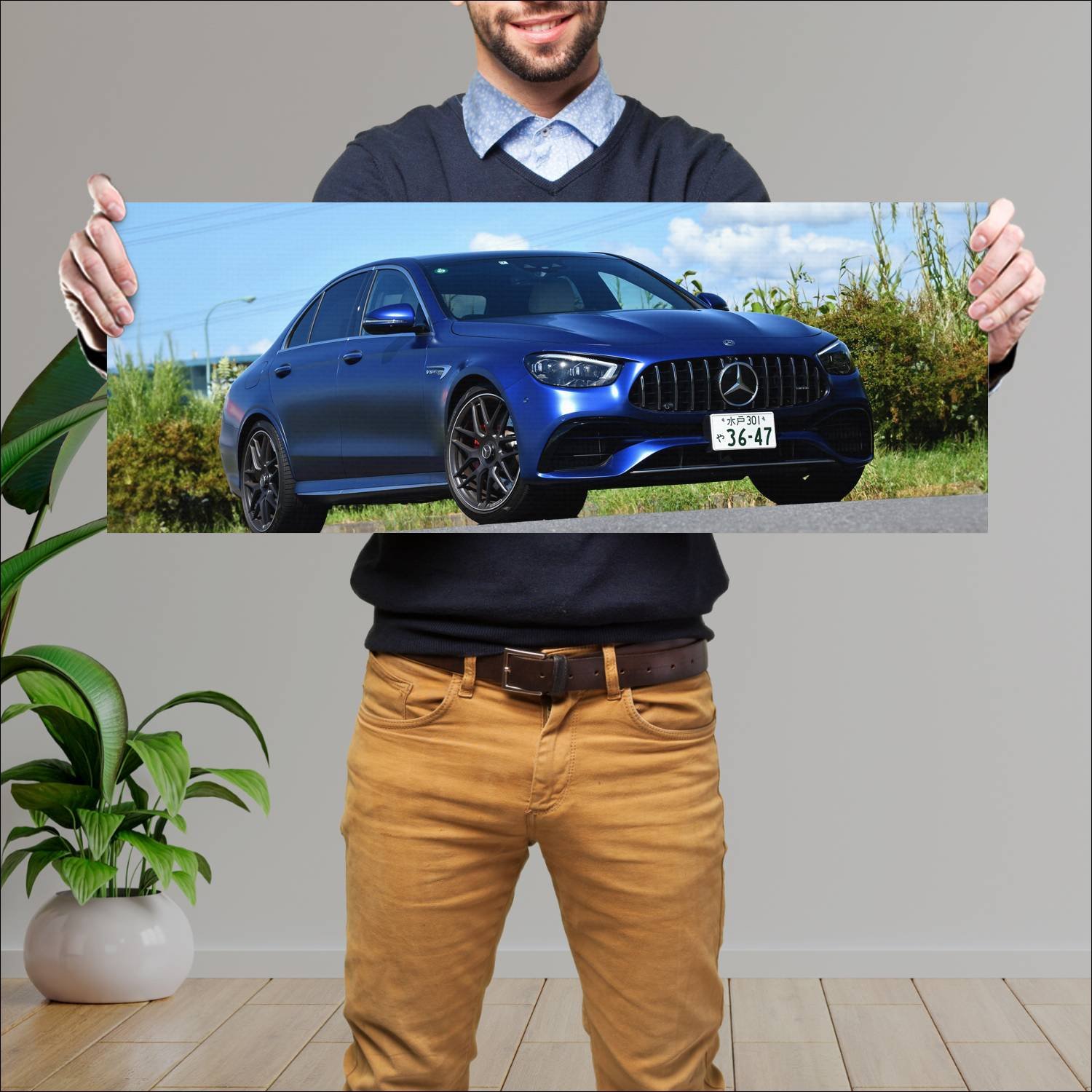 Cuadro grande 30x80cm 2020 mercedes amg e 63 s jp 319 Mercedes Benz