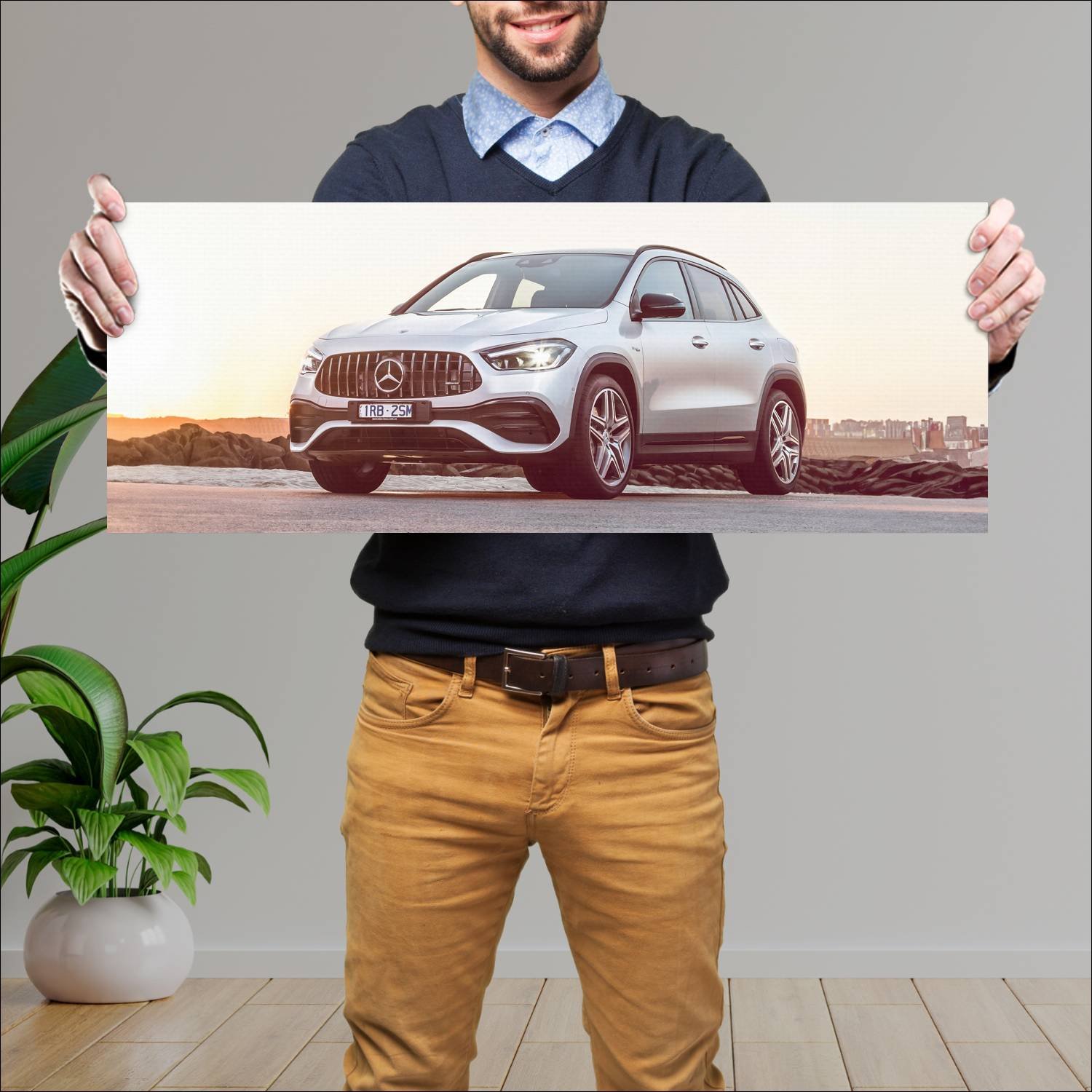 Cuadro grande 30x80cm 2020 mercedes amg gla 35 au 328 Mercedes Benz