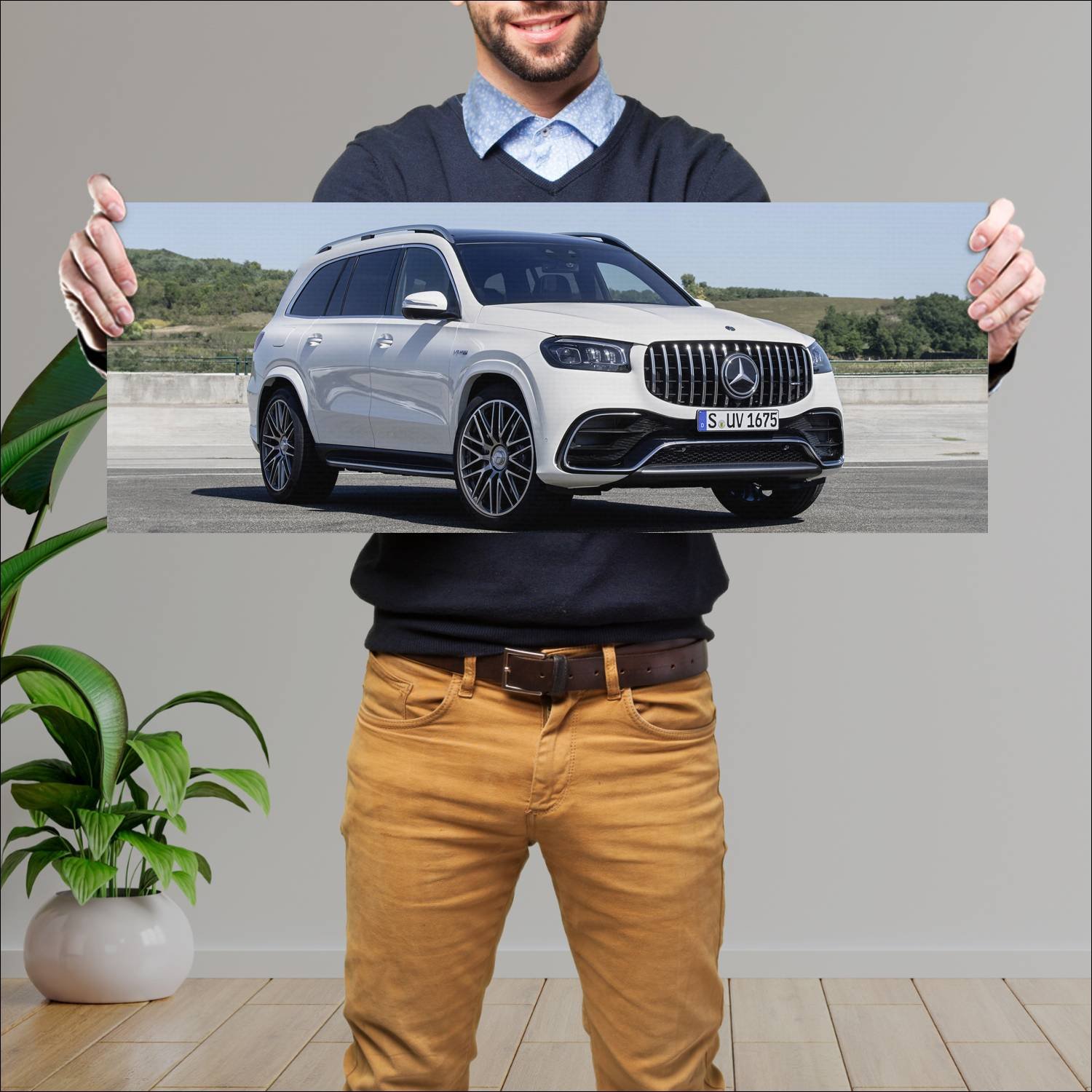 Cuadro grande 30x80cm 2020 mercedes amg gls 63 967 348 Mercedes Benz