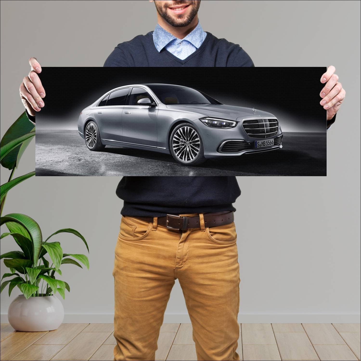 Cuadro grande 30x80cm 2020 mercedes benz s class l 437 Mercedes Benz