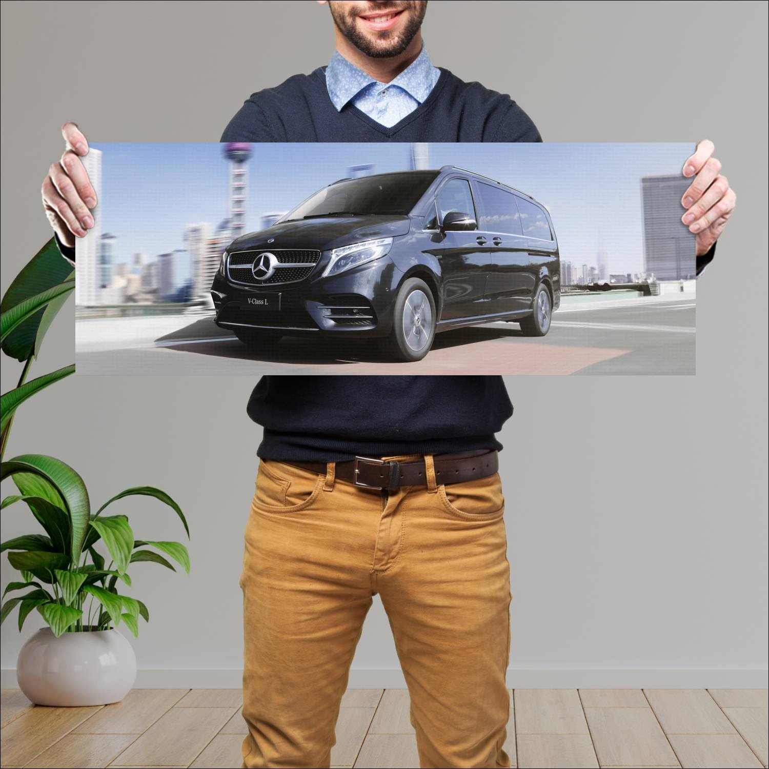 Cuadro grande 30x80cm 2020 mercedes benz v class l 440 Mercedes Benz