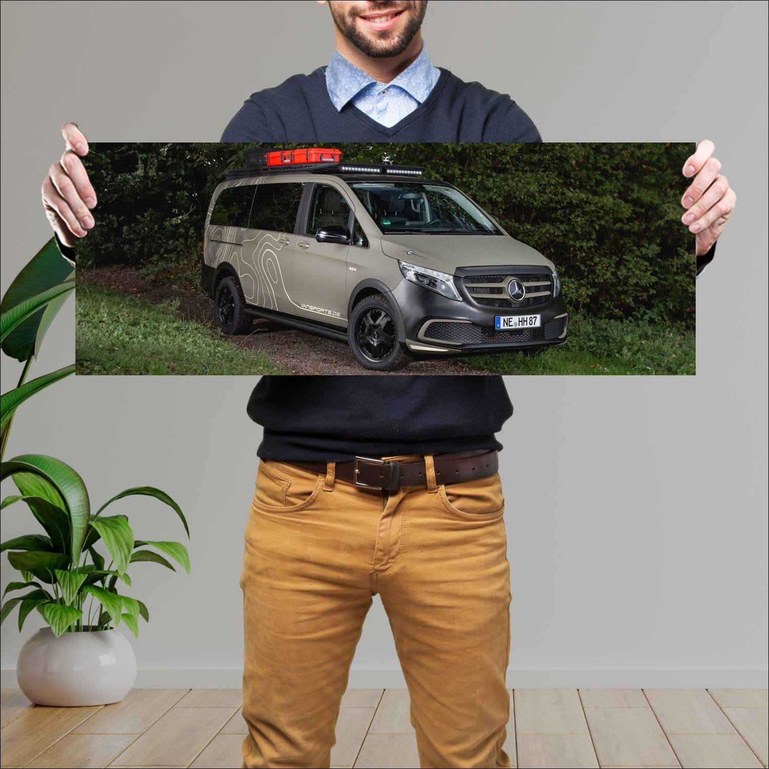 Cuadro grande 30x80cm 2020 mercedes benz v class v 441 Mercedes Benz