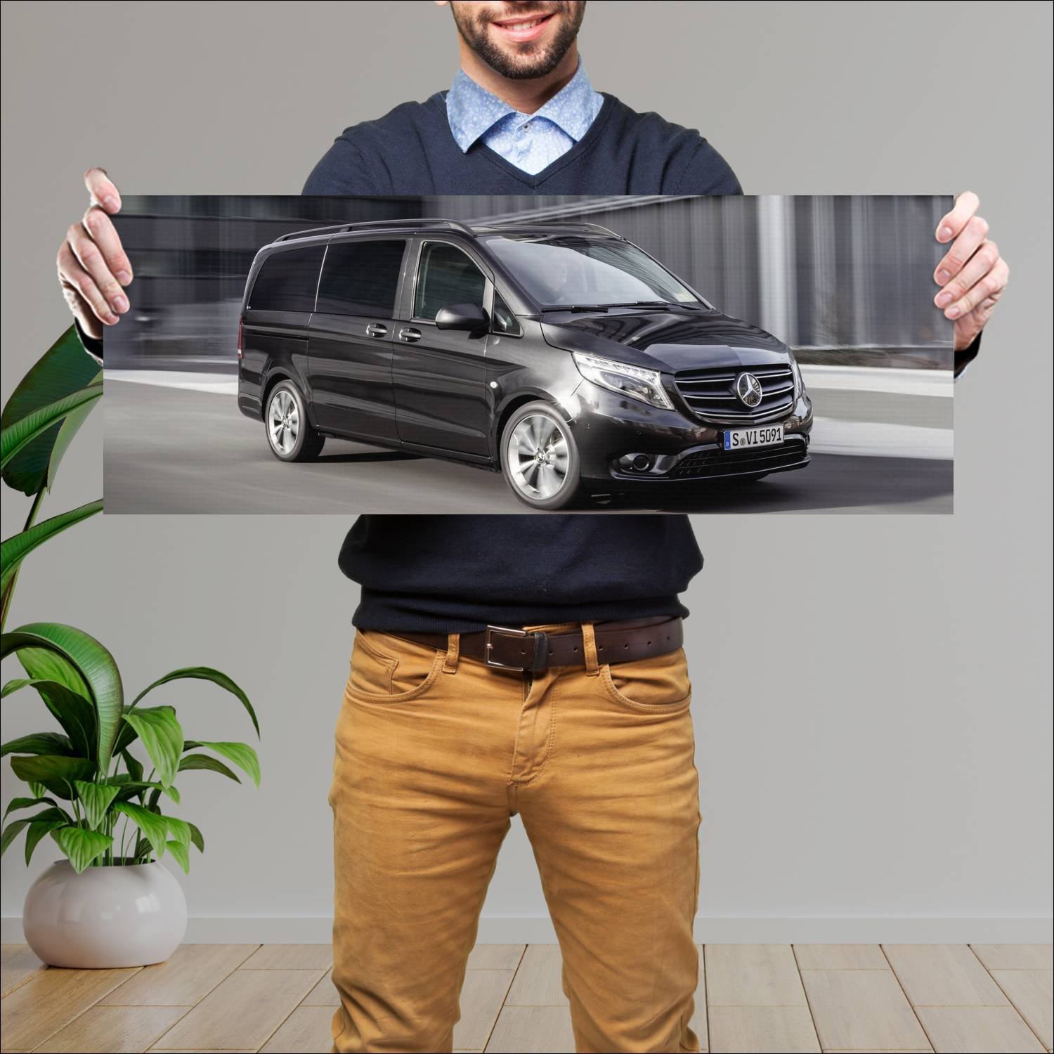 Cuadro grande 30x80cm 2020 mercedes benz vito long 443 Mercedes Benz