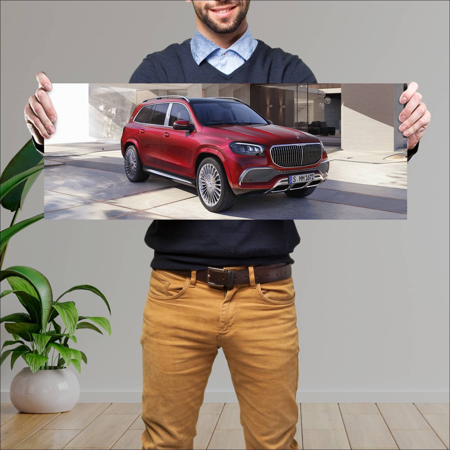 Cuadro grande 30x80cm 2020 mercedes maybach gls cl 446 Mercedes Benz