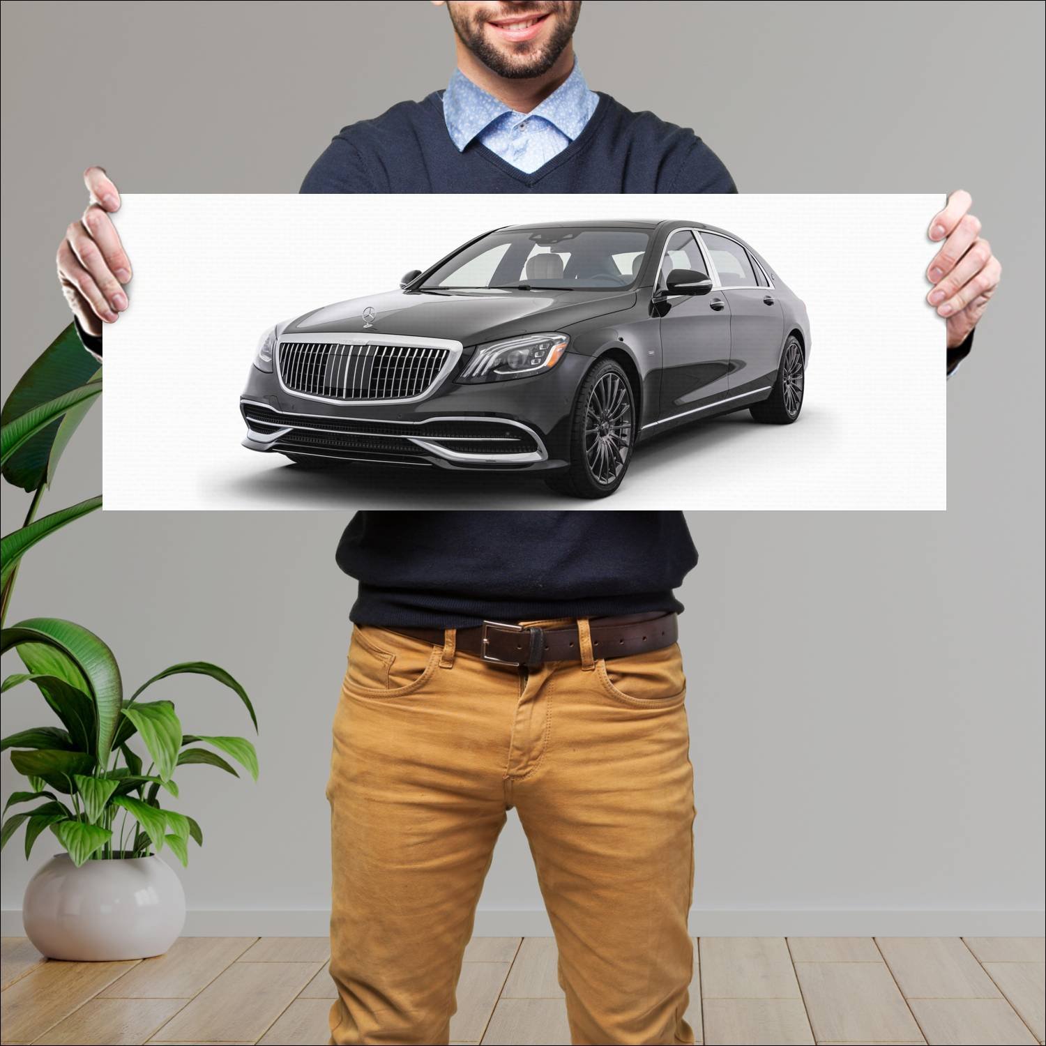Cuadro grande 30x80cm 2020 mercedes maybach s clas 447 Mercedes Benz