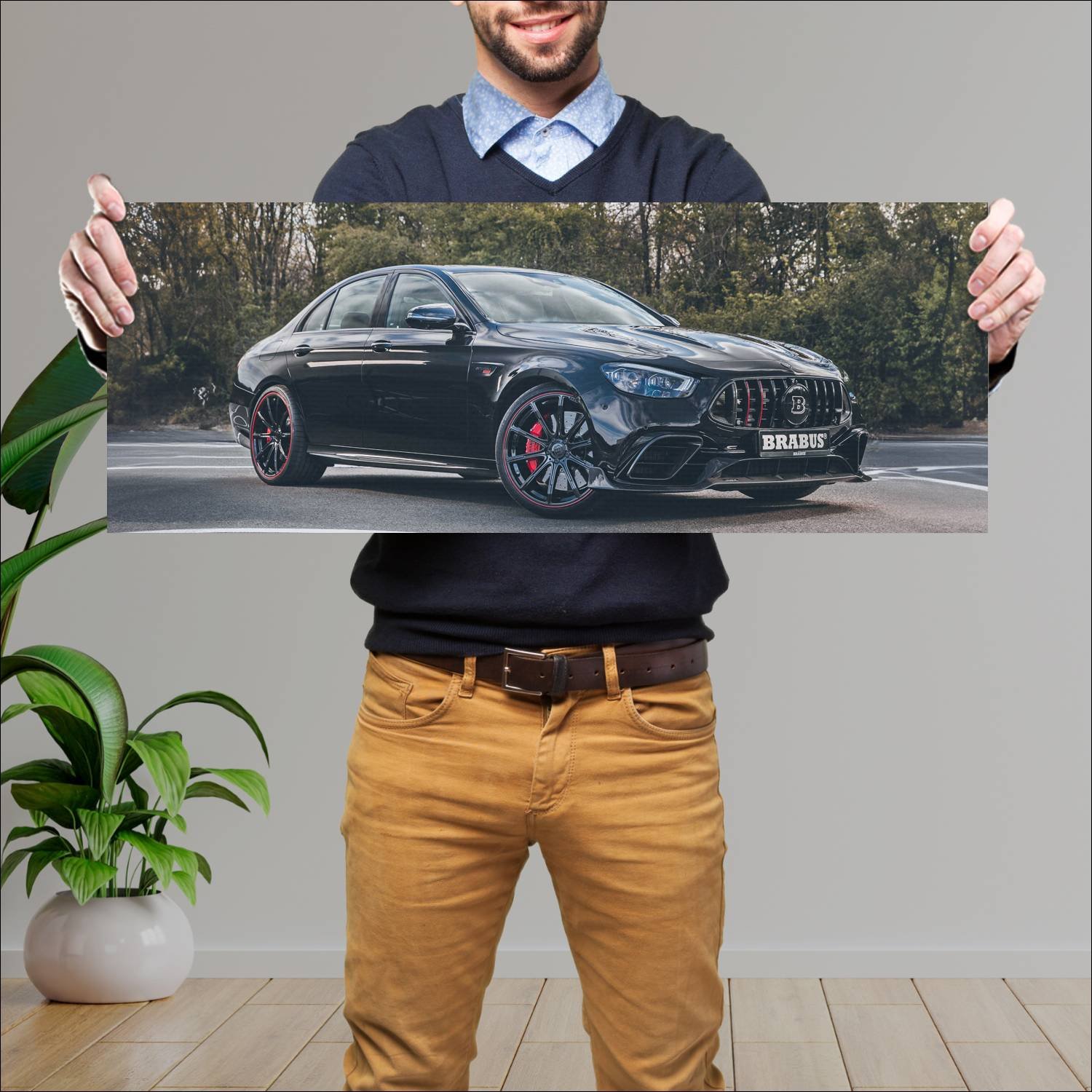 Cuadro grande 30x80cm 2021 brabus 800 based on e c 453 Mercedes Benz