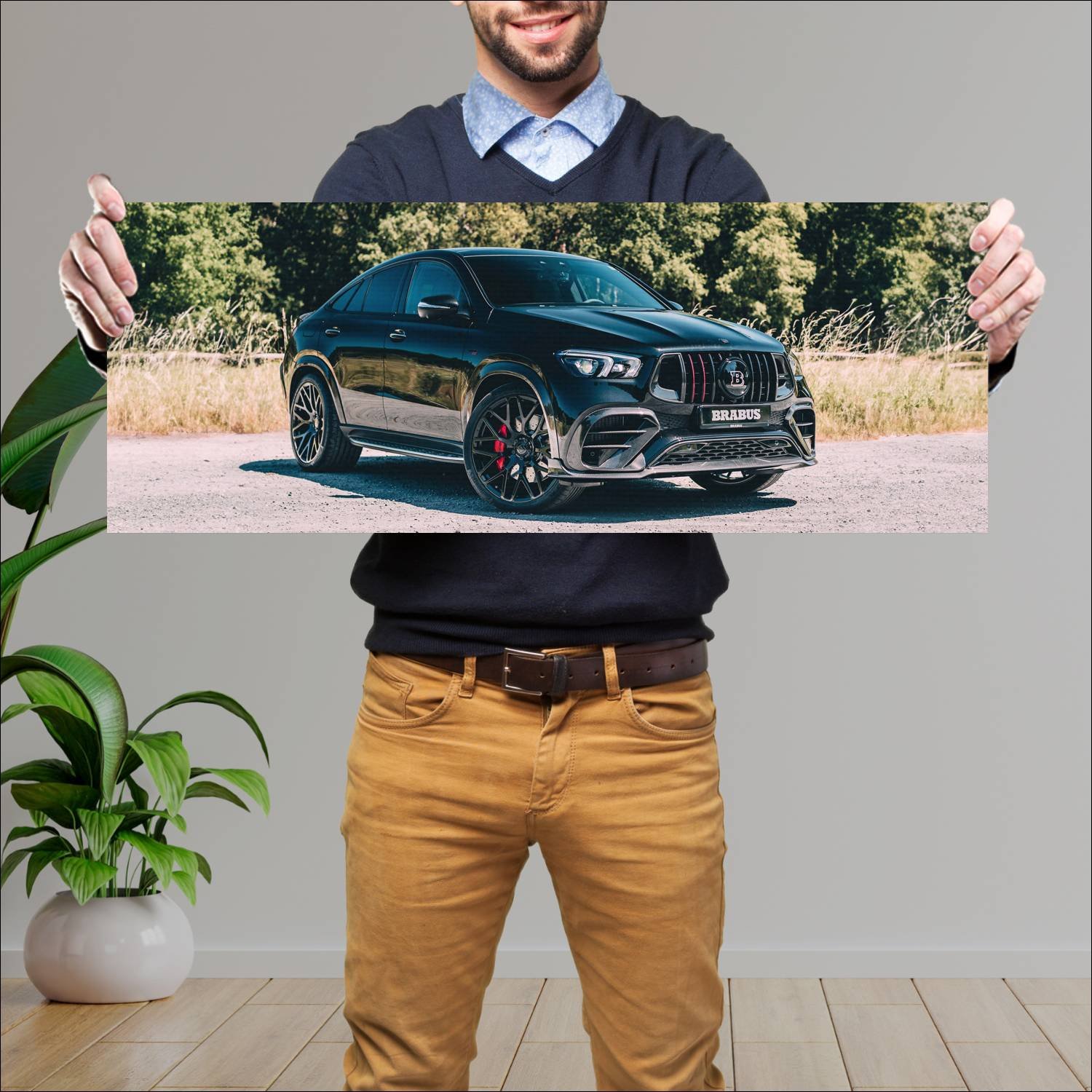Cuadro grande 30x80cm 2021 brabus 800 based on gle 456 Mercedes Benz
