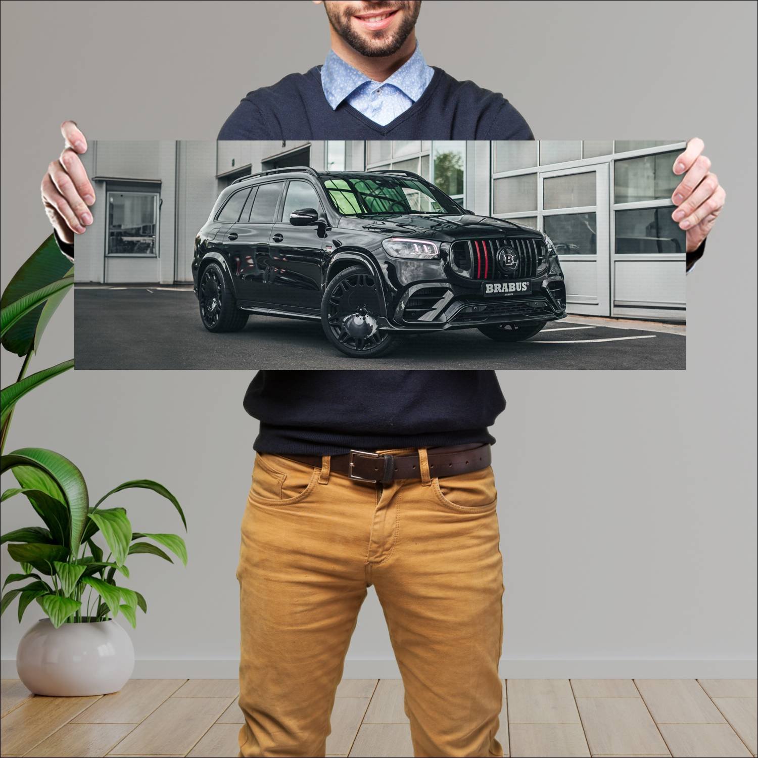 Cuadro grande 30x80cm 2021 brabus 800 based on gls 457 Mercedes Benz