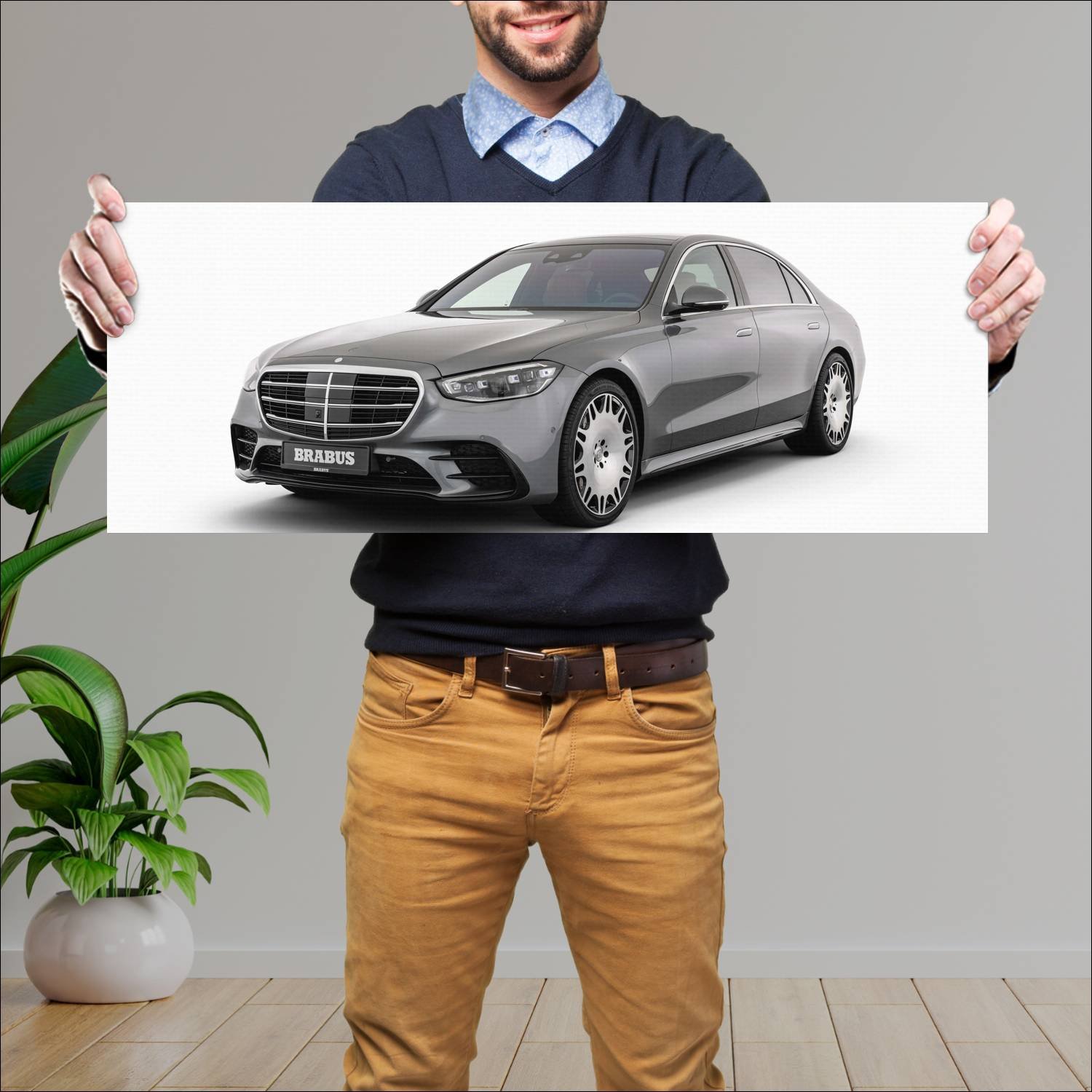 Cuadro grande 30x80cm 2021 brabus d40 based on s c 464 Mercedes Benz
