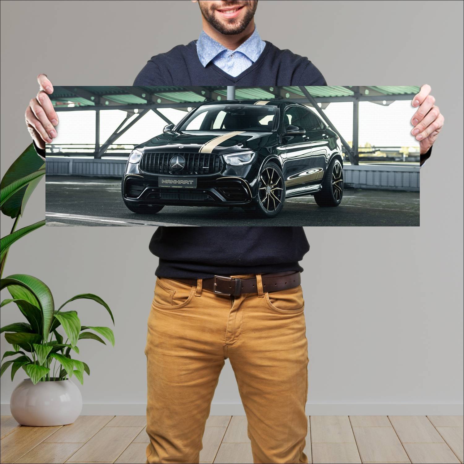 Cuadro grande 30x80cm 2021 manhart glr 700 auto 467 Mercedes Benz