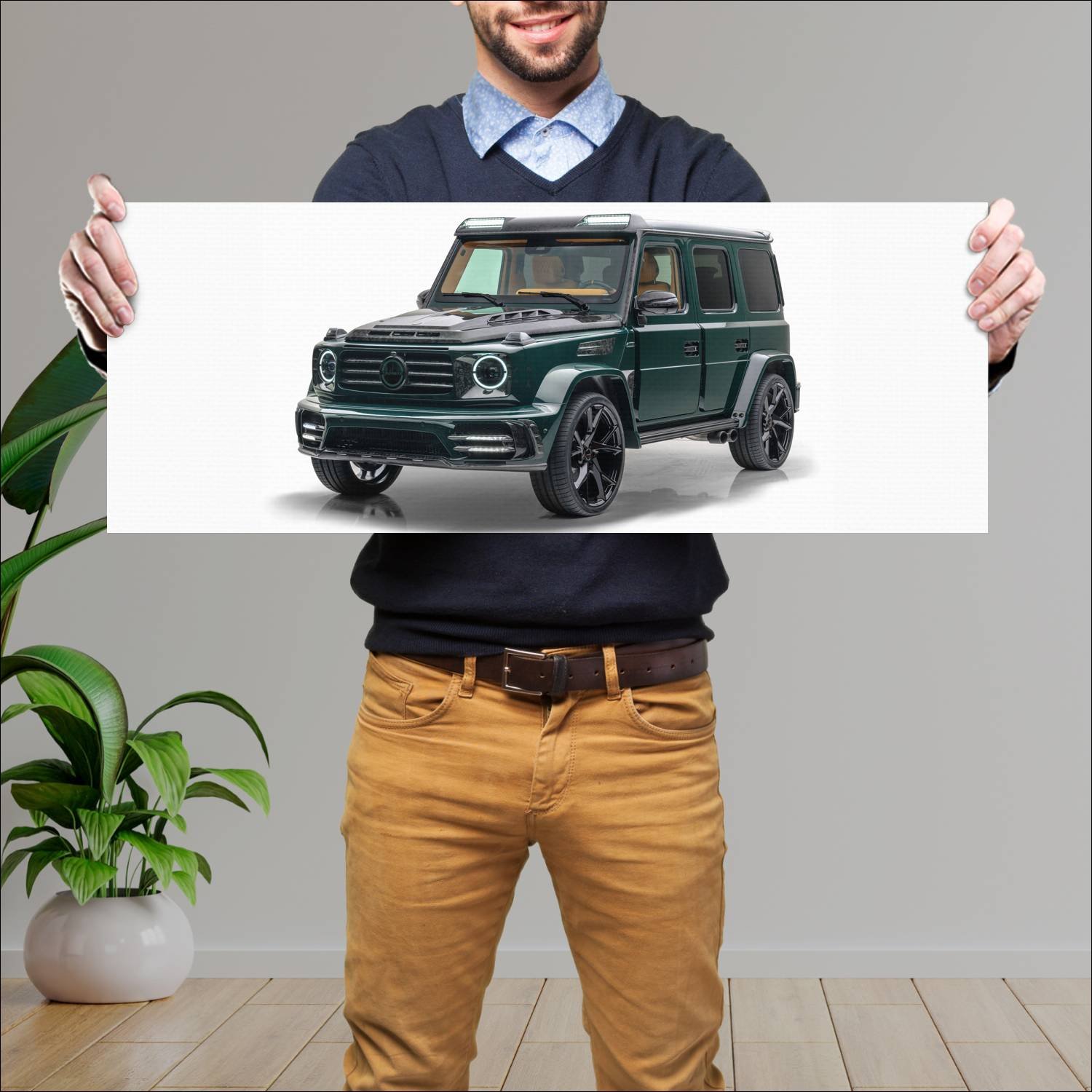 Cuadro grande 30x80cm 2021 mansory gronos auto 468 Mercedes Benz